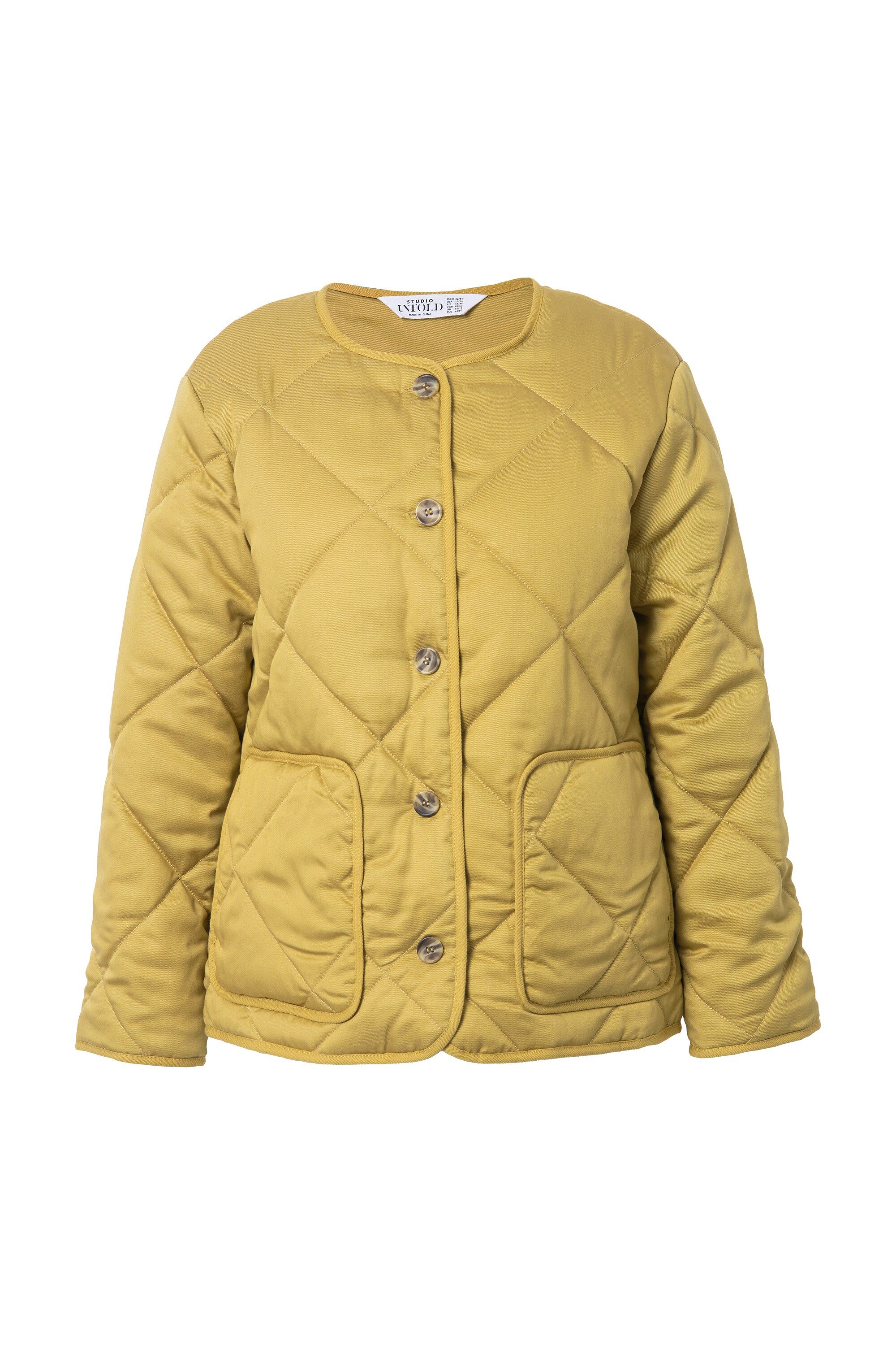 Studio Untold Kurzjacke Steppjacke Knopfleiste Langarm günstig online kaufen