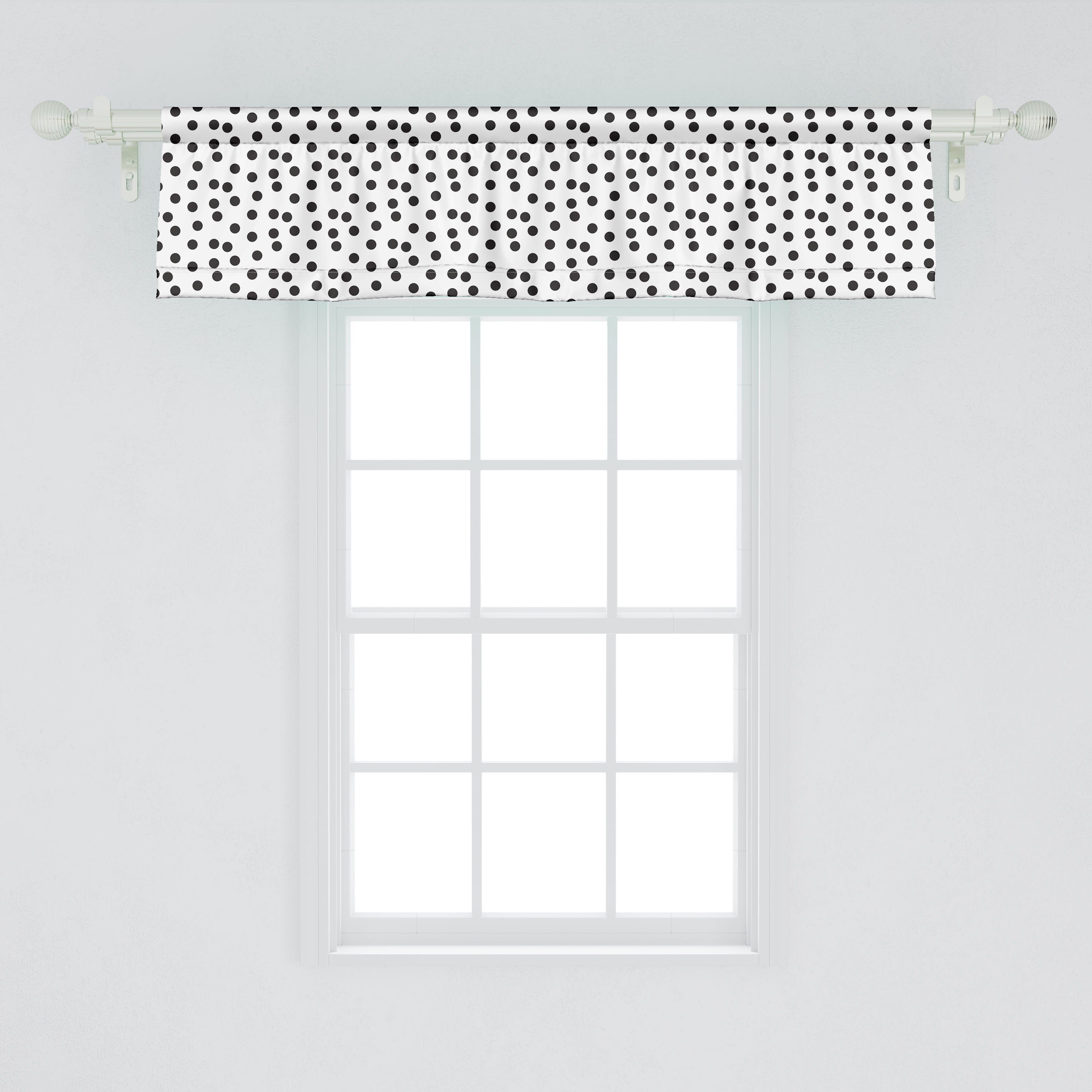 Schlafzimmer Microfaser, Punkte Kunst Scheibengardine Stangentasche, für Küche Volant mit Vorhang Dekor Geometrie Abstrakte Abakuhaus, Zufällige