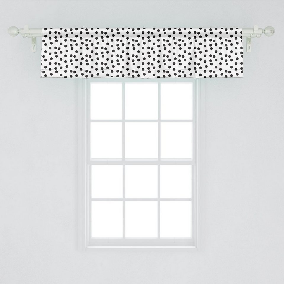 Scheibengardine Vorhang Volant für Küche Schlafzimmer Dekor mit  Stangentasche, Abakuhaus, Microfaser, Abstrakte Geometrie Zufällige Punkte  Kunst