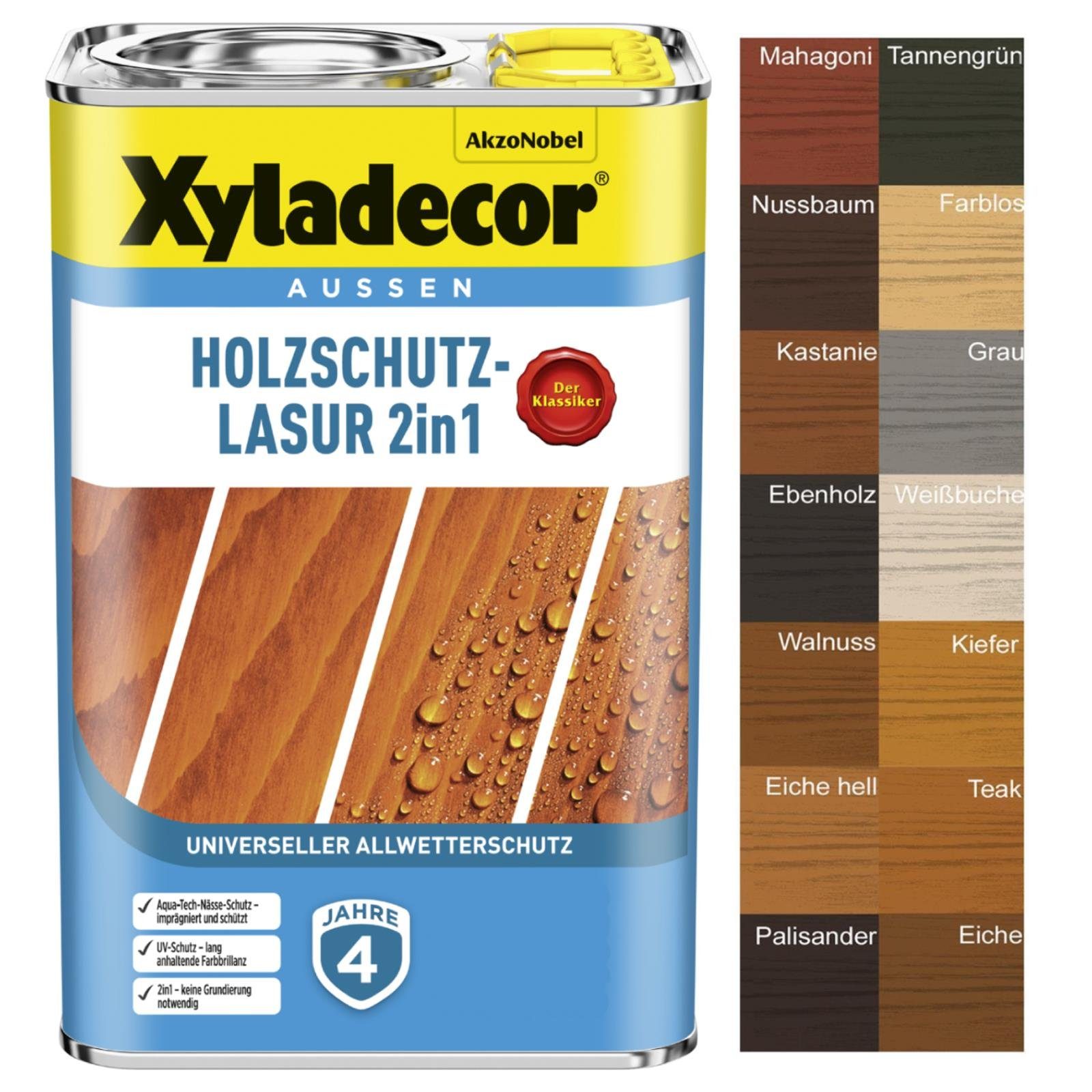 Xyladecor  Holzschutzlasur Xyladecor Holzschutzlasur 2 in1 Außen 4 Liter