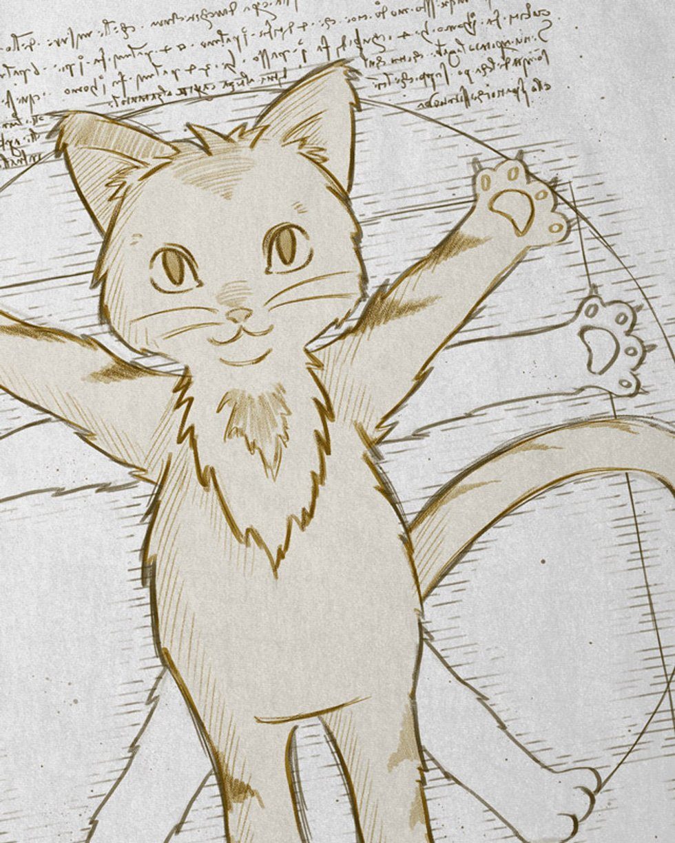 style3 T-Shirt Vitruvianische Katze kätzchen kitten günstig online kaufen
