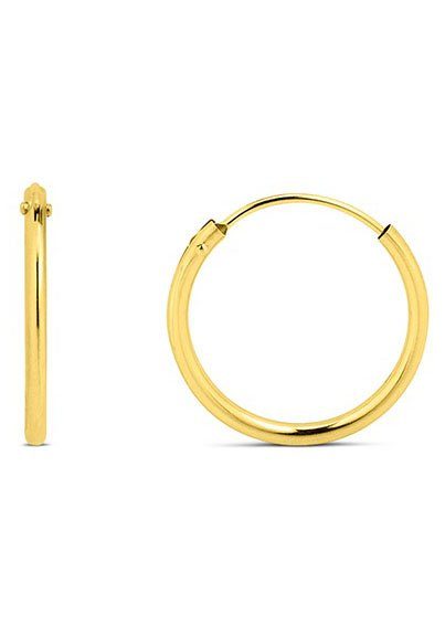 Firetti Paar Creolen Schmuck Geschenk, 1,3 mm breit, Made in Germany