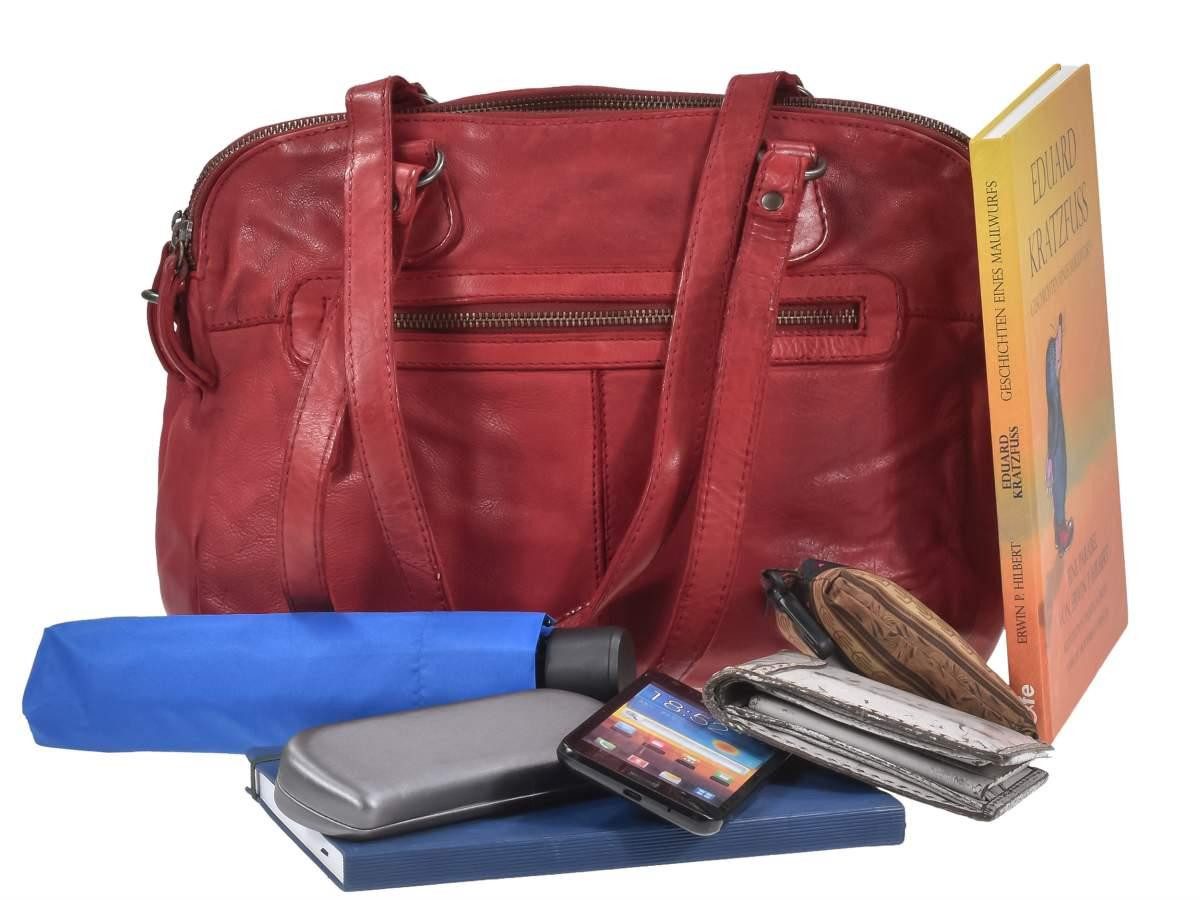 Bear Design Umhängetasche "Lieke" Cow Lavato Leder, Handtasche, 2 getrennte günstig online kaufen