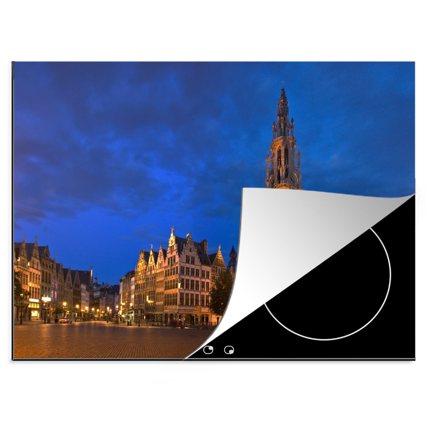 Antwerpener Herdblende-/Abdeckplatte tlg), Ceranfeldabdeckung Panorama, nutzbar, Vinyl, 70x52 MuchoWow Mobile cm, (1 Arbeitsfläche