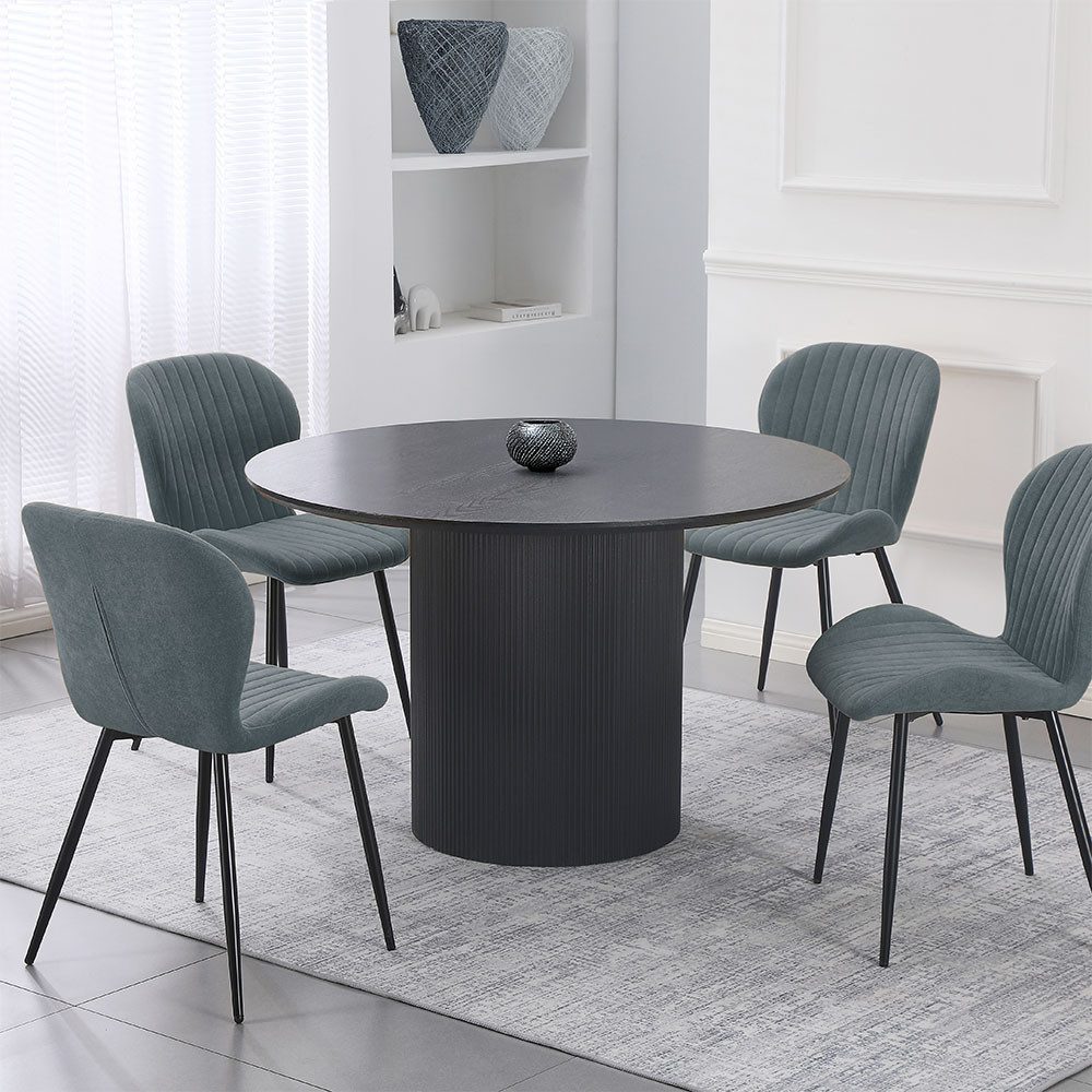 HOME DELUXE Esstisch CAMILLO - 120 x 75 x 120 cm, Eichenfurnier, Runder Ess günstig online kaufen