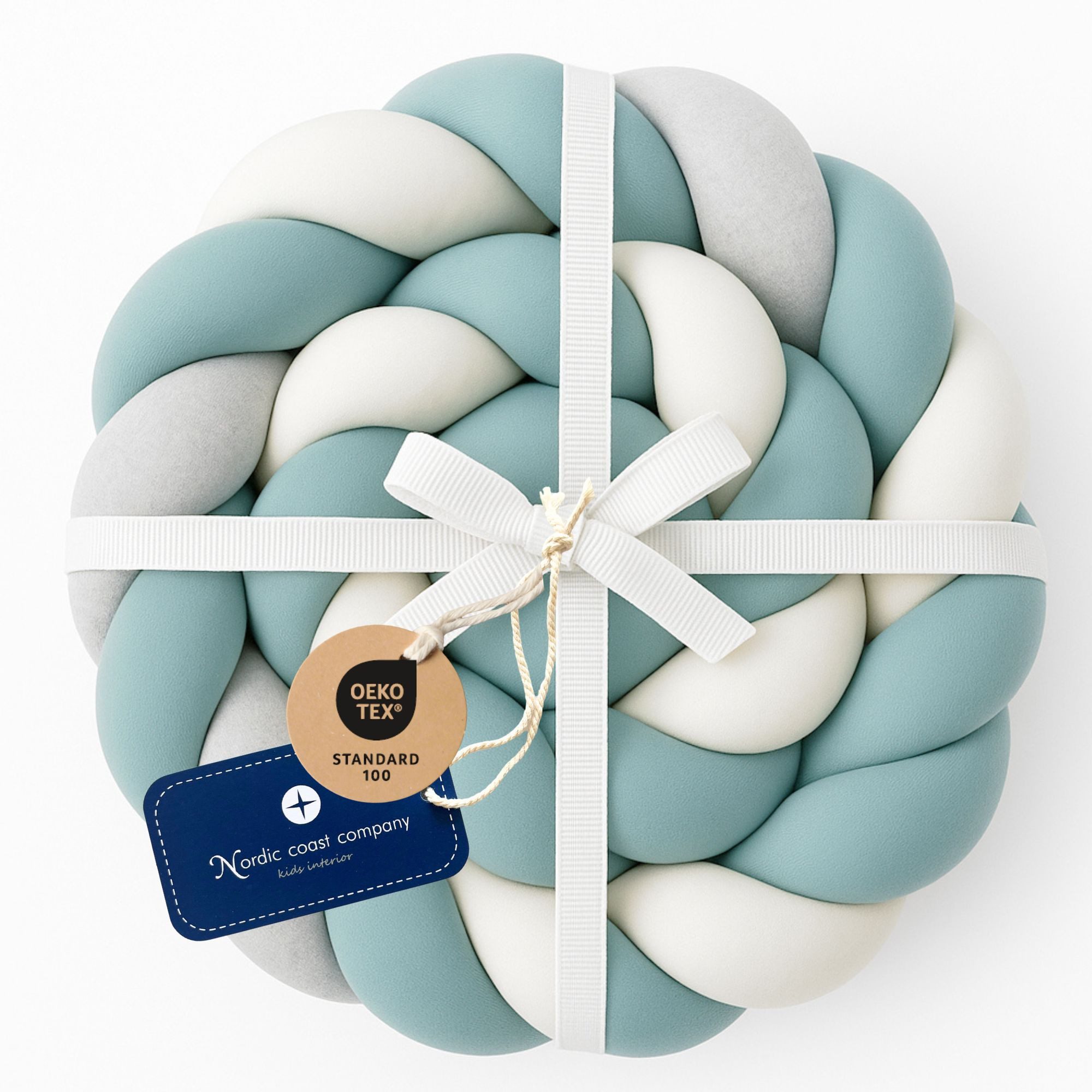 Nordic Coast Company Nestchenschlange XXL Bettschlange geflochten, Baby-Bettumrandung - Fallschutz, (Vielseitig für Babybetten, Kinder- u. Jugendbetten), höher, als andere Modelle und mitwachsend für jedes Alter