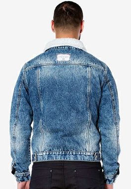 Cipo & Baxx Jeansjacke mit Teddyfutter