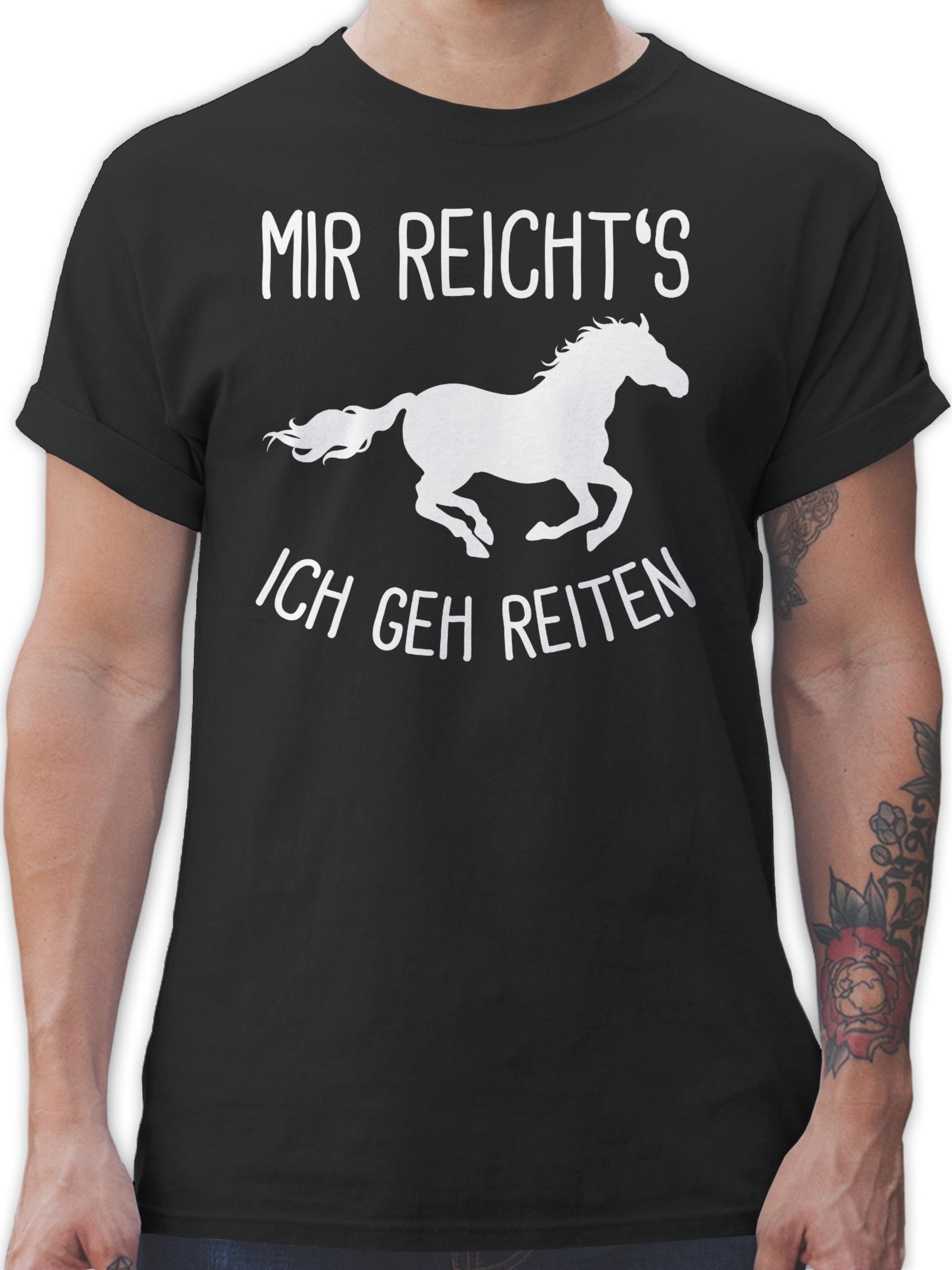 Shirtracer T-Shirt Mir reichts ich geh Reiten I Geschenk Pferde I Pferdemädchen I Pferdel Pferd