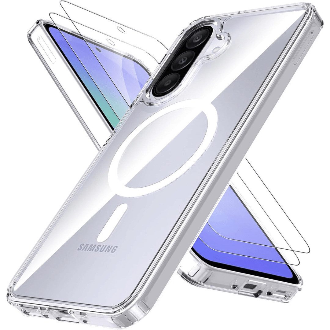 SmartUP Smartphone-Hülle + 2X Schutzglas für Samsung Galaxy A36 5G MagSafe Panzerfolie Case 9H 6,7 Zoll, kompletter Rundumschutz, MagSafe-Technologie