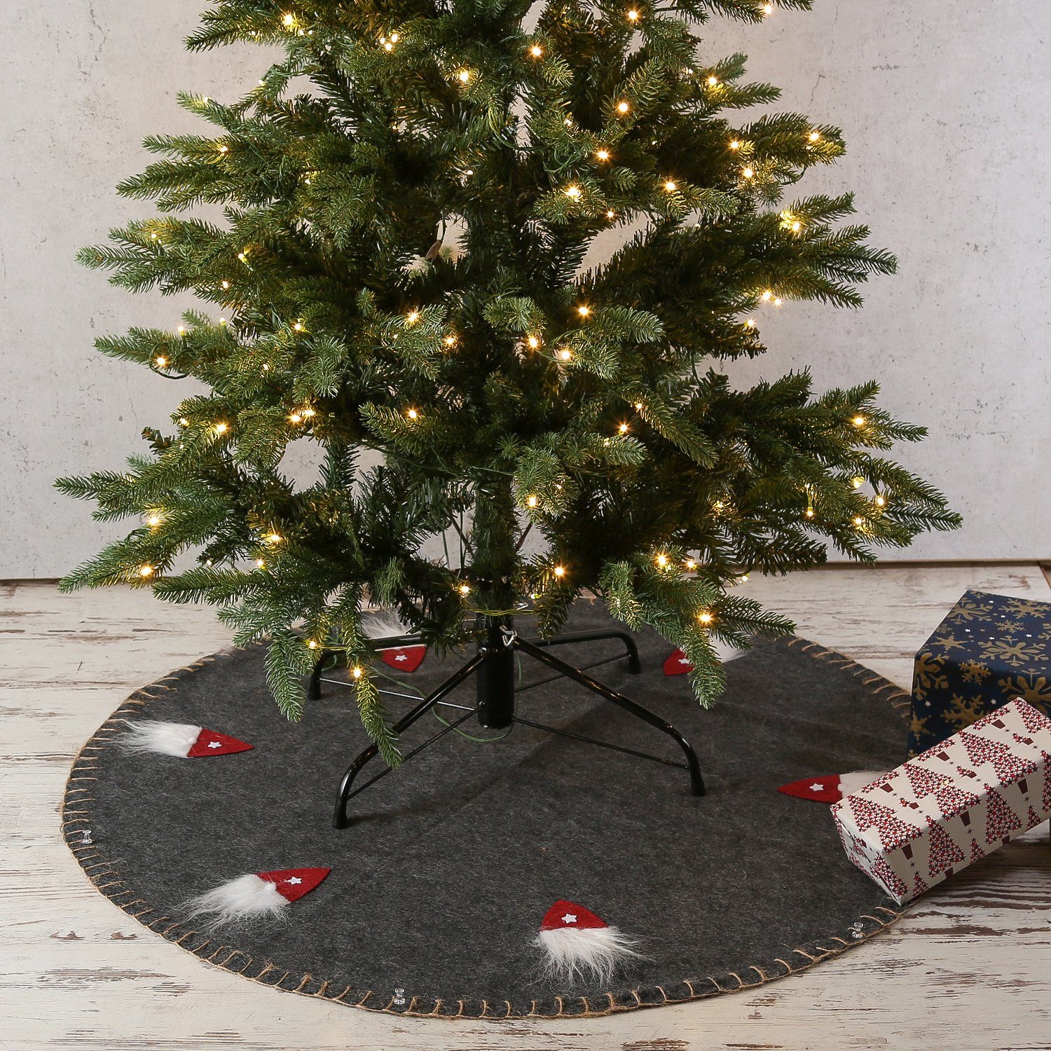 MARELIDA Weihnachtsbaumdecke Weihnachtsbaumteppich Tannenbaumdecke Filz mit günstig online kaufen