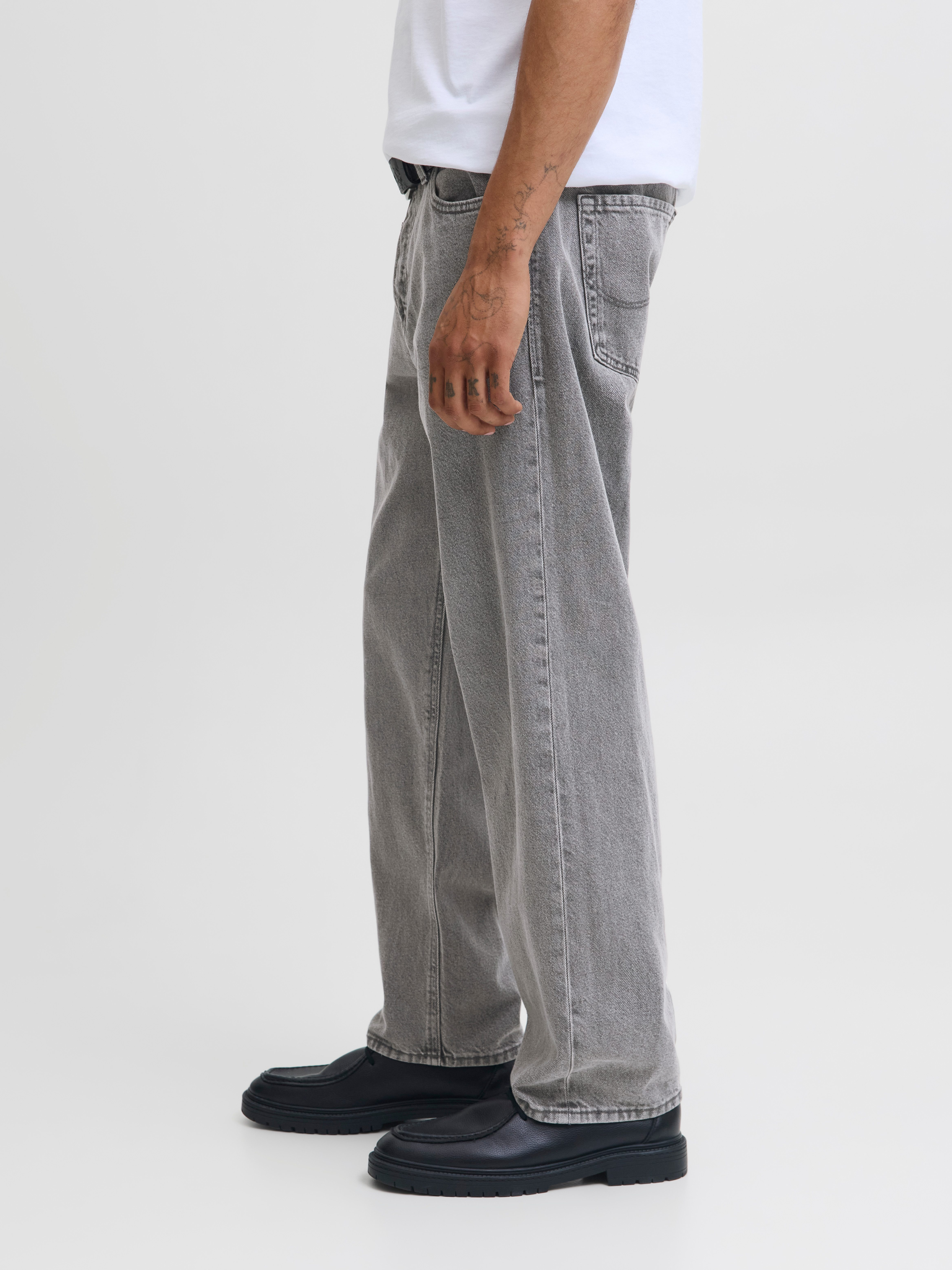 Jack & Jones Relax-fit-Jeans JJIEDDIE mit hoher Taille und lockerer Passform Baumwolle, relaxed fit