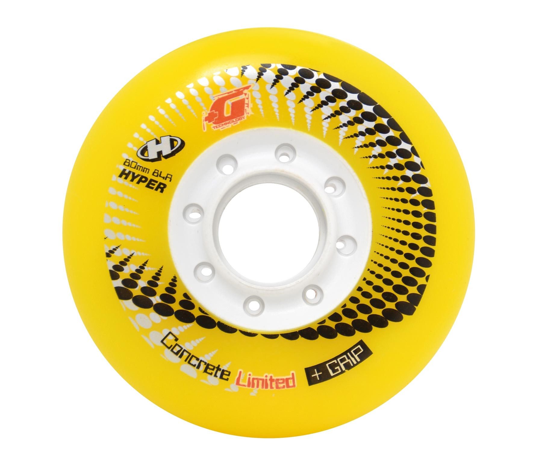 Hyper Inlineskates-Rolle Rollen 4er-SET Hyper Concrete+G Limited Edition 84A