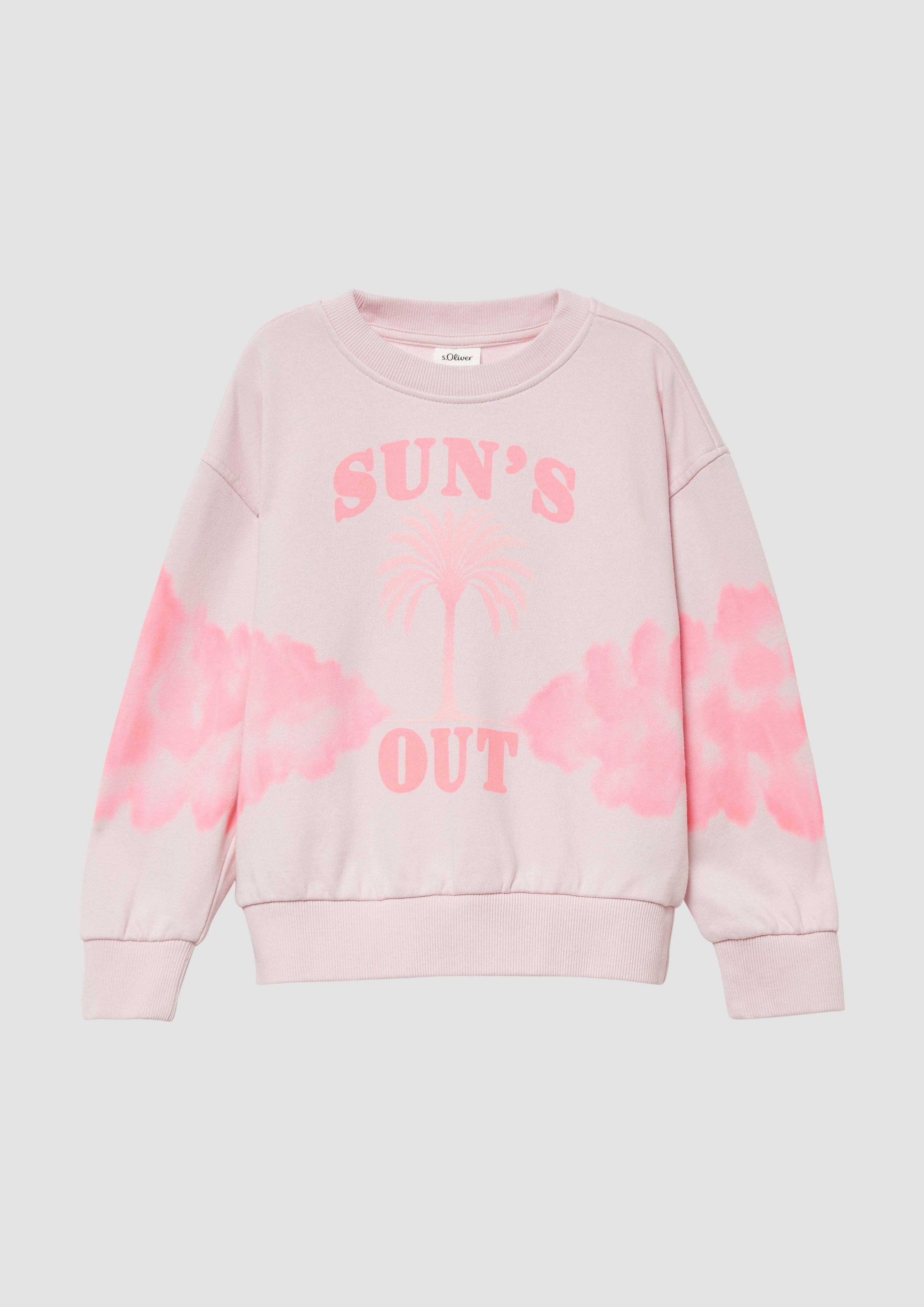 Sweatshirt Oversized-Sweatshirt mit Batik-Effekt