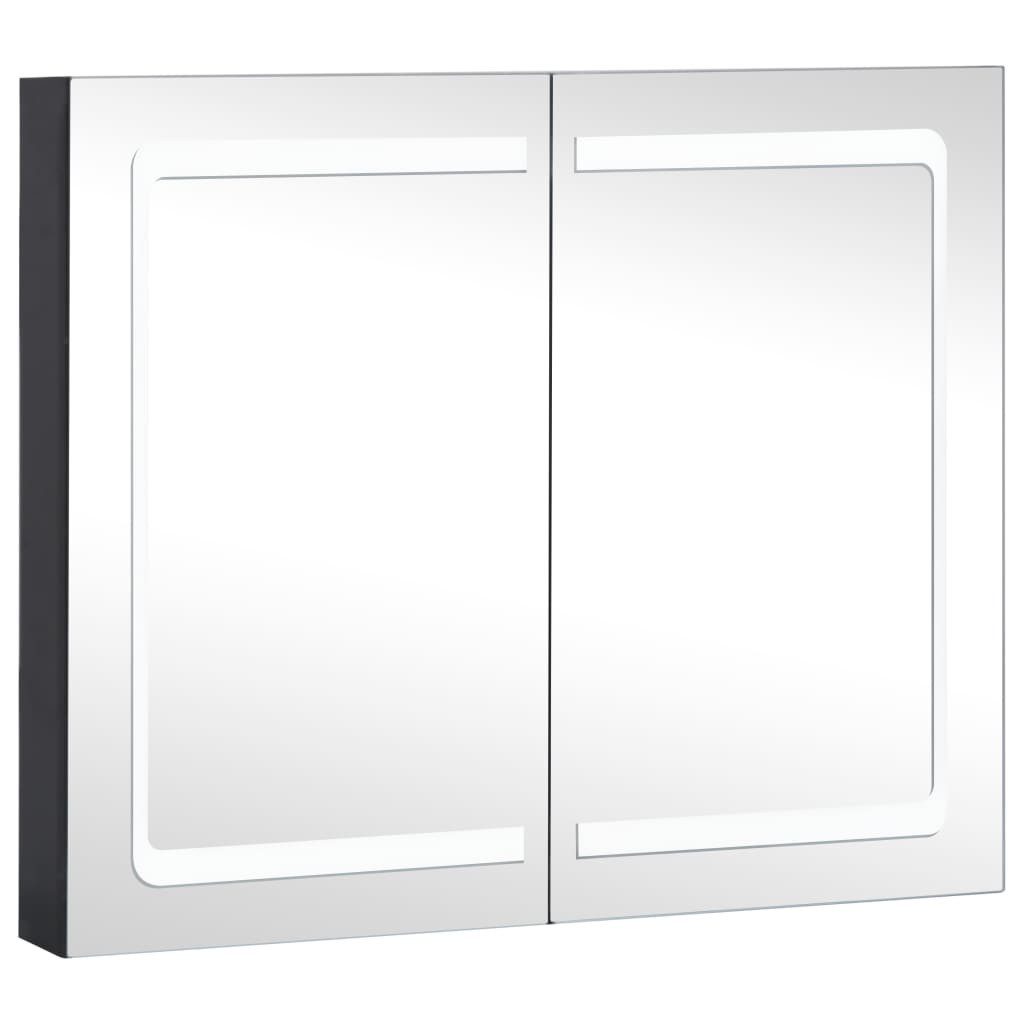 vidaXL Badezimmerspiegelschrank LED-Spiegelschrank fürs Bad 80x12,2x68 cm