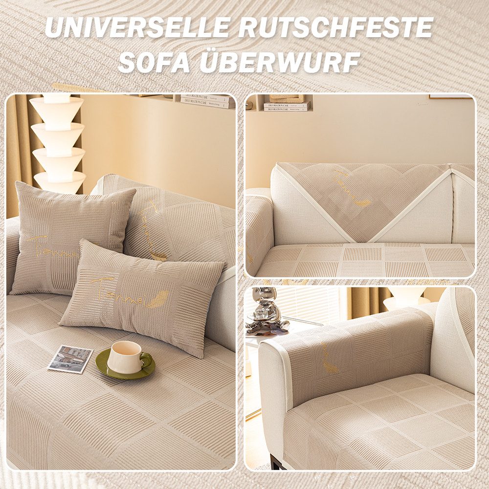 TUWENA Sofahusse Sofaschoner Rutschfest,Couch Überzug L Form 1/2/3/4 Sitzer günstig online kaufen