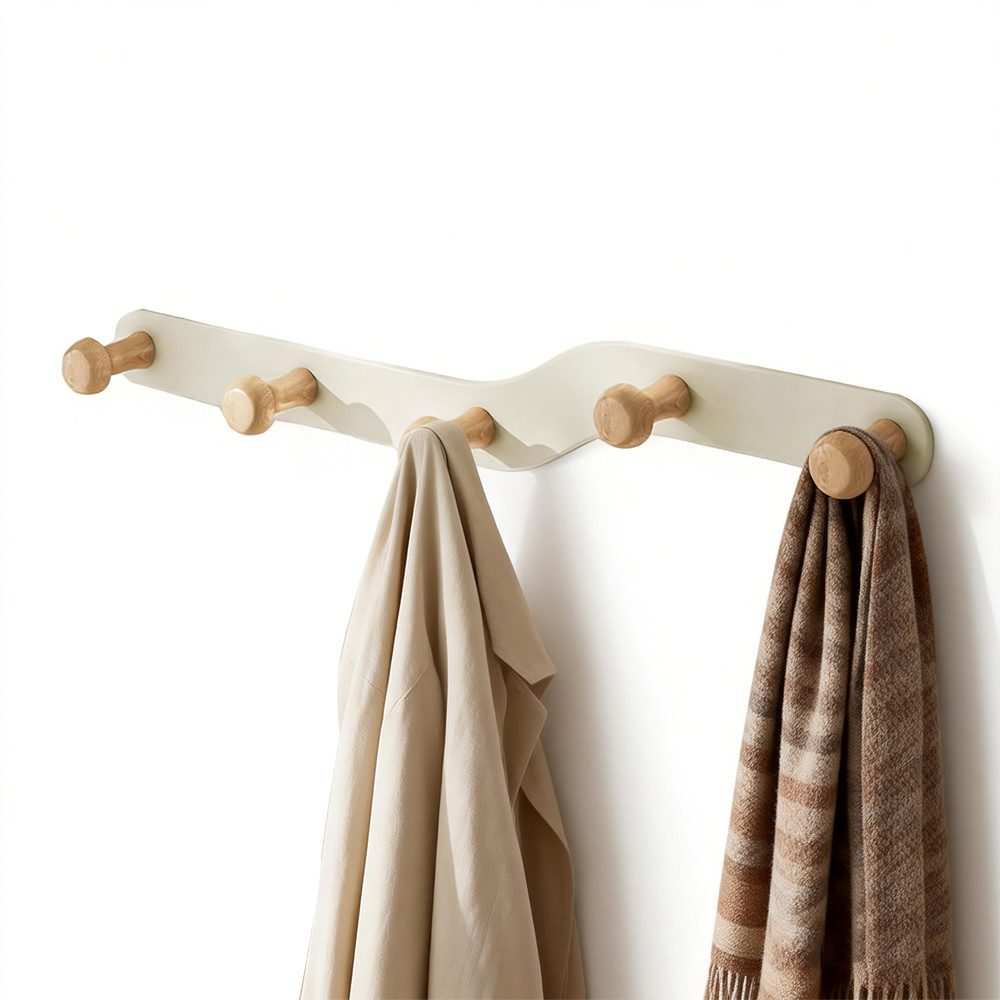 TUWENA Garderobenhaken Kleiderhaken Wand, Garderobenhaken mit Holz Haken, P günstig online kaufen