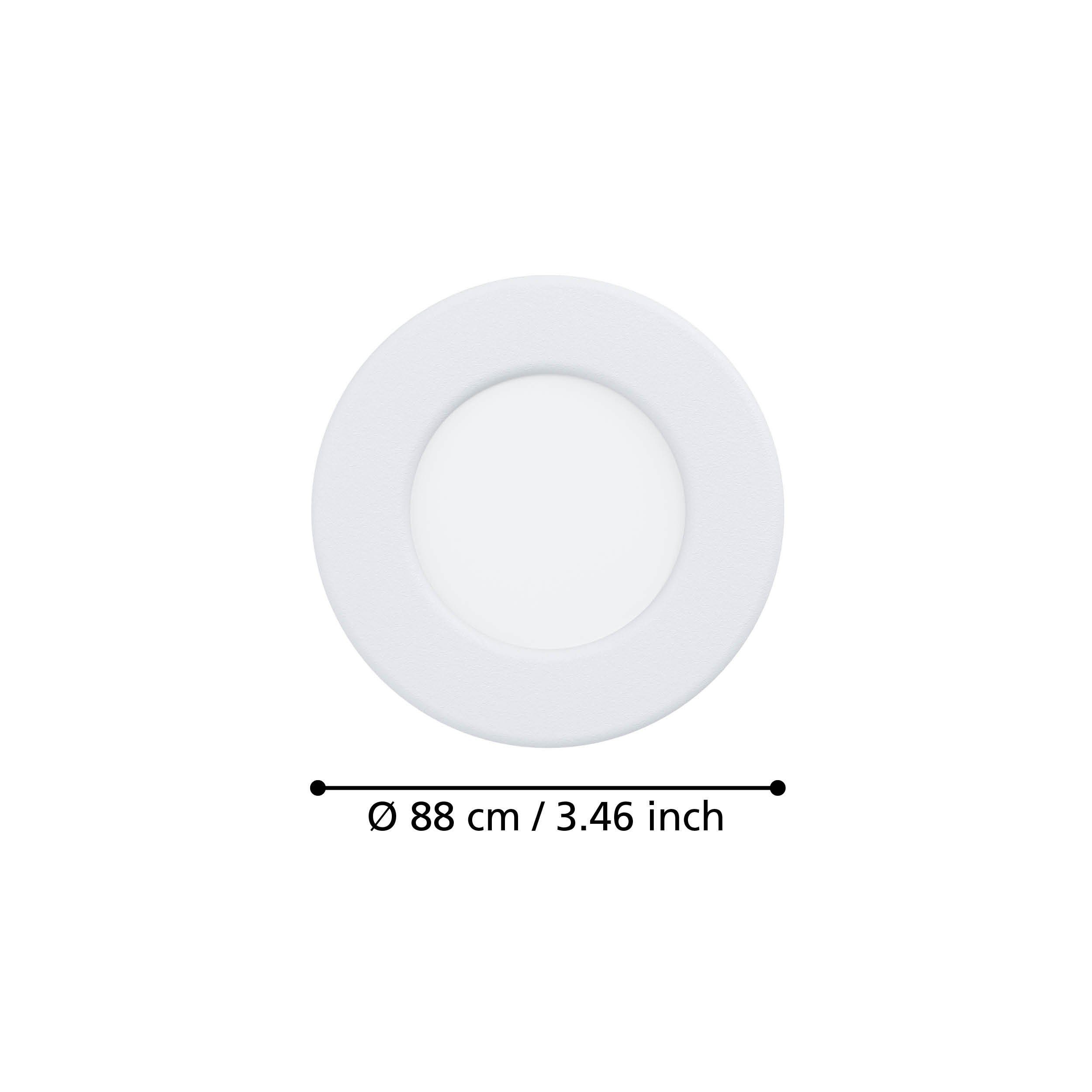 EGLO LED Einbauleuchte Fueva 6, Leuchtmittel inklusive, 3er Set LED Einbaustrahler, Deckenspot, Deckenstrahler, Ø 8,6 cm