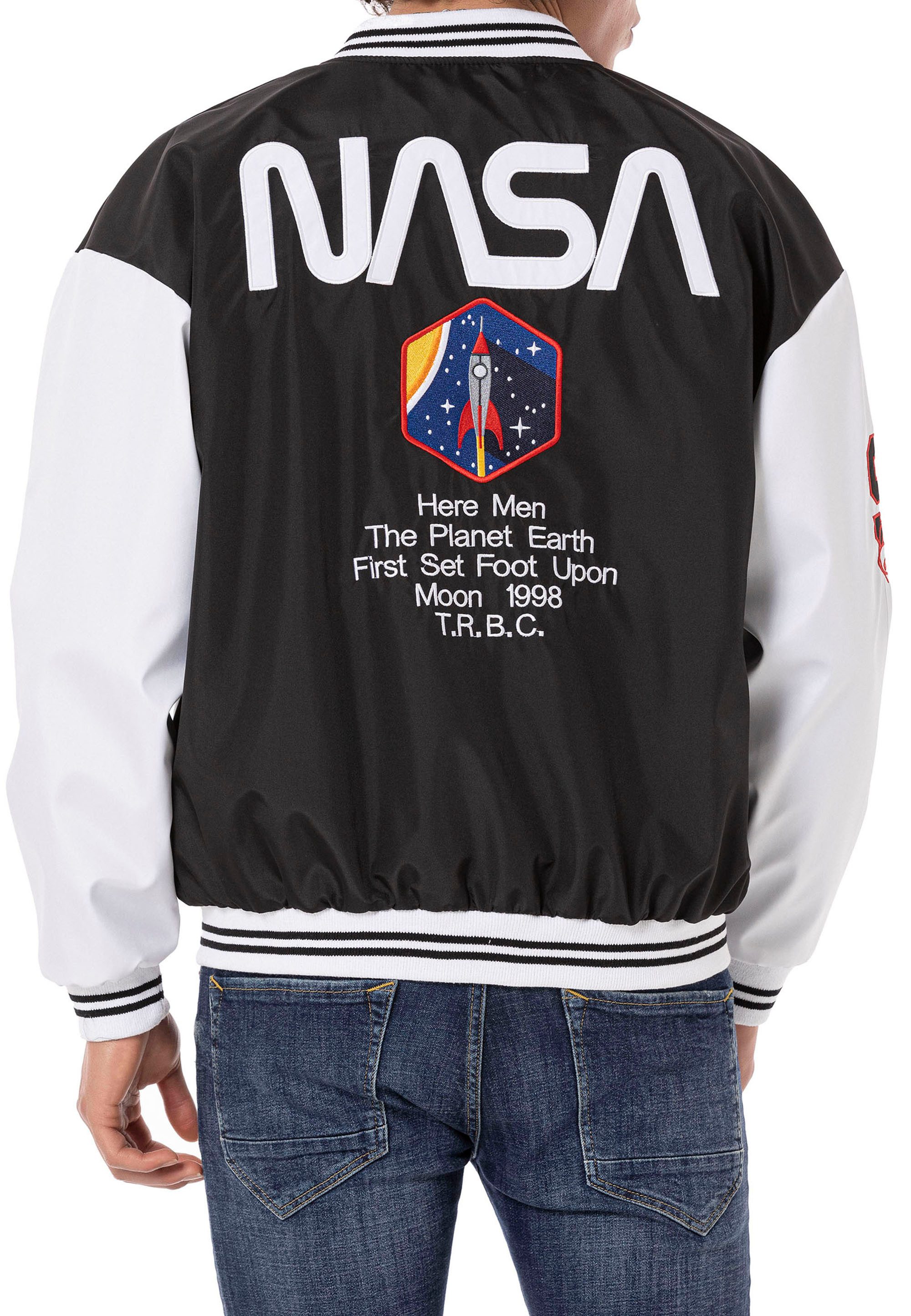 RedBridge Collegejacke im sportlichen Varsity-Look Baseballjacke Lässiger Oversized-Schnitt