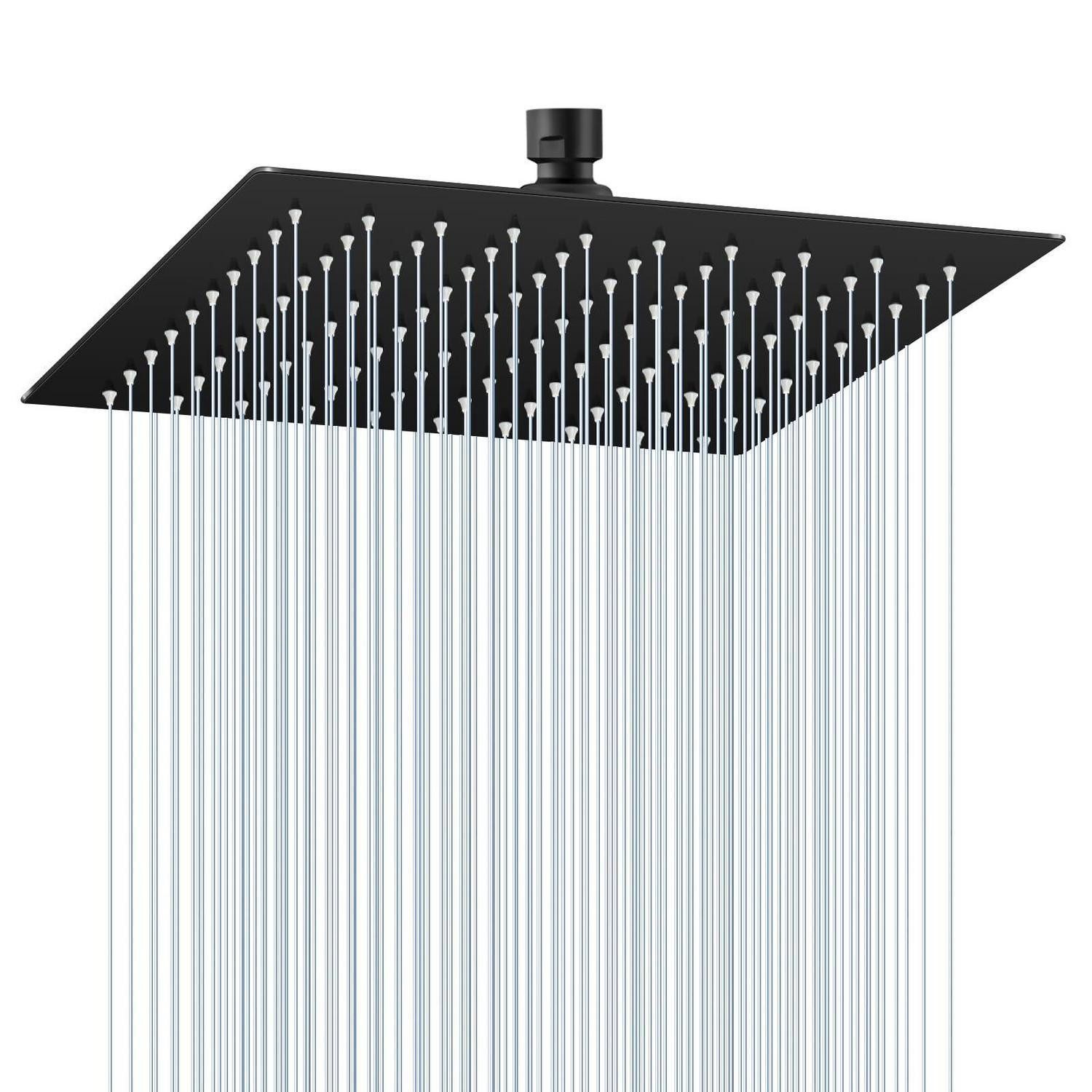 LuxusKollektion Regenduschkopf Duschkopf Regendusche Schwarz Edelstahl304 121 25CM B-mattschwarz