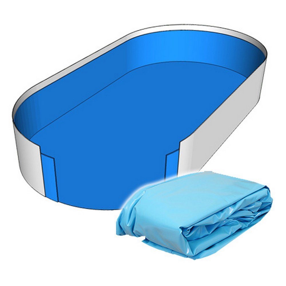 Poolinnenhülle Poolfolie Ovalpool I 623 x 360 x 120 cm I 0,8 mm I blau I 6,23 3,6 1,2, 0.8 mm Stärke