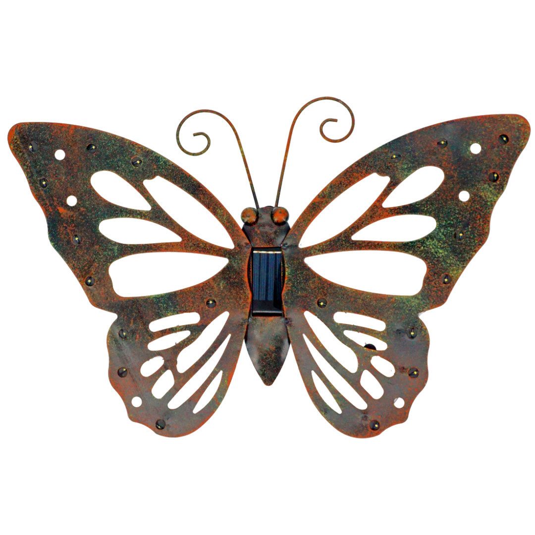 abc HOME Gartenfigur Wanddeko Schmetterling, LEDs, Solarpanel, Lichtsensor günstig online kaufen