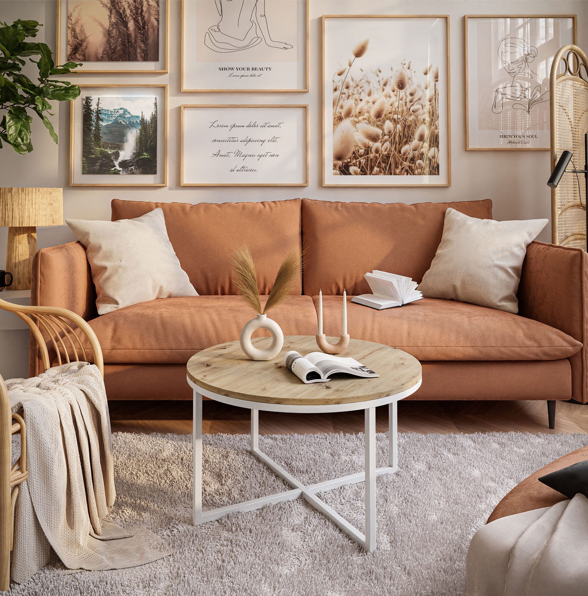 Lookway Couchtisch CIRI-X LOFT (1 Tisch), Durchmesser: ⌀70 cm günstig online kaufen