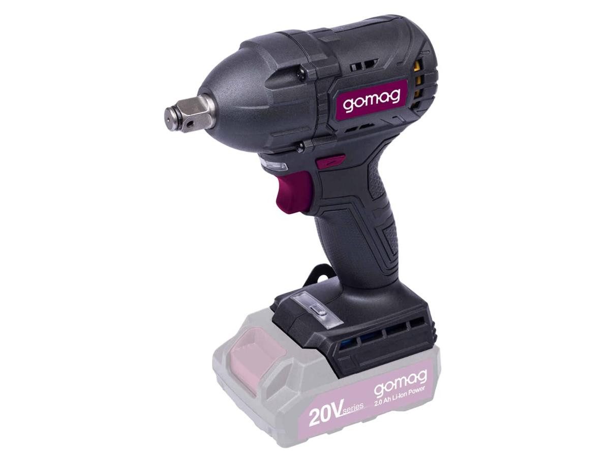 Gomag Akku-Schlagschrauber GO-SCS350BL, 350 Nm, (2-tlg., ohne Akkus & Ladegerät), inkl. Gürtelclip, ½ Zoll Werkzeugaufnahme, max. 370 Nm