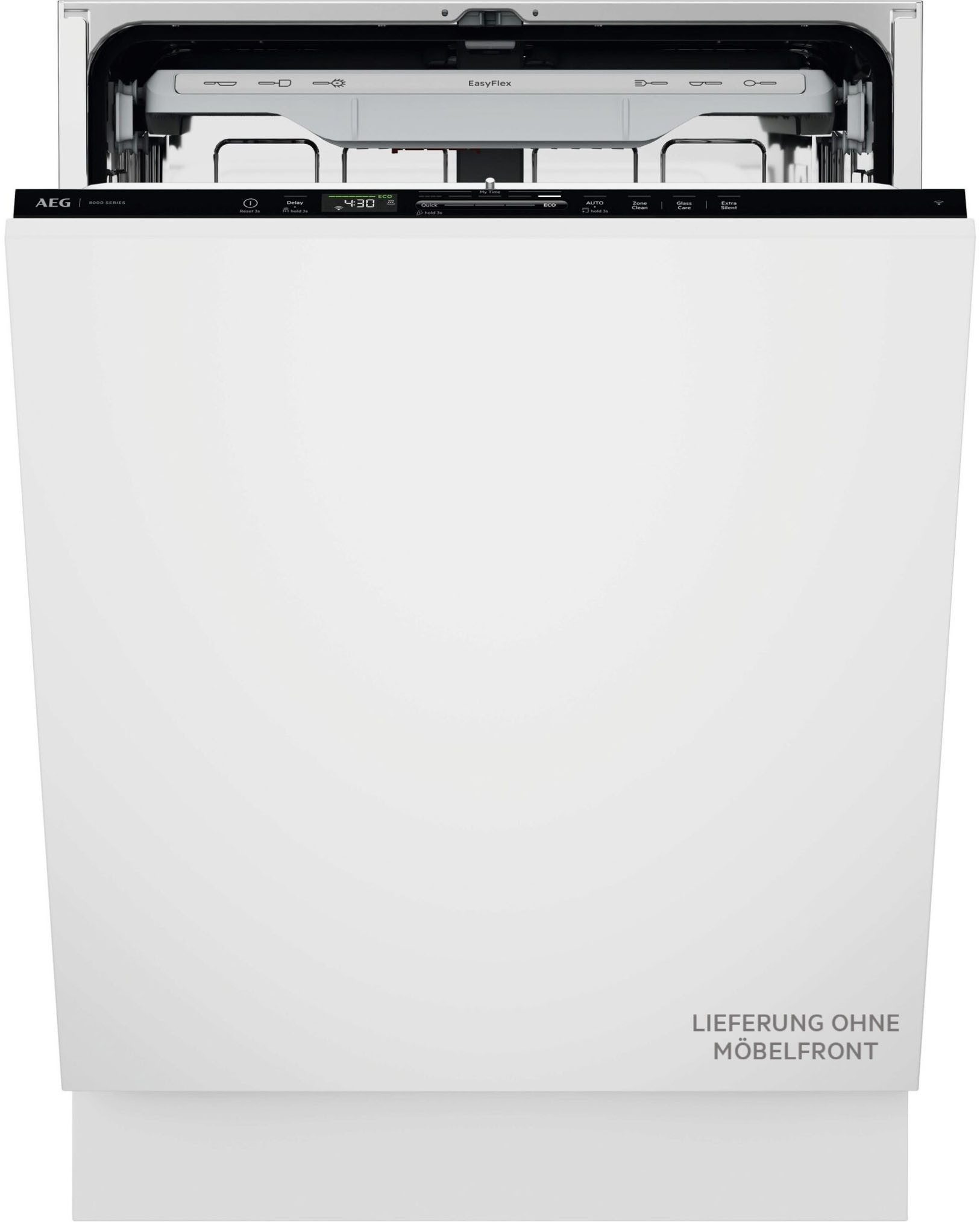 AEG vollintegrierbarer Geschirrspüler XXL Serie 8000, 60cm, WiFi GI8700B2SO, 15 Maßgedecke, Spülmaschine mit 5 cm mehr Innenraum passt unter 90 cm-Arbeitsplatte