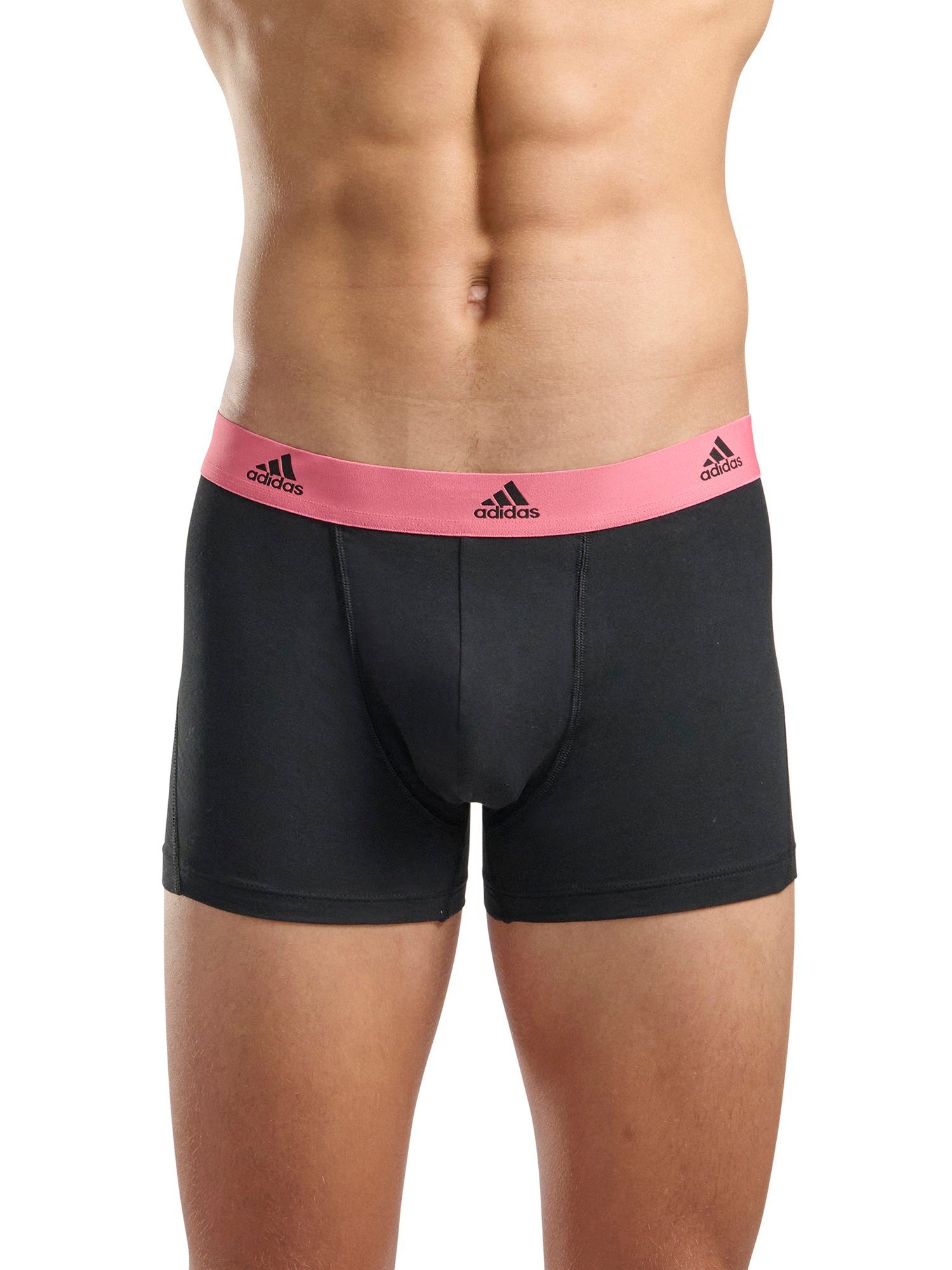 Sportswear BASIC unterhose (3-St) herren männer adidas Trunk rot-schwarz