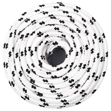 vidaXL Bootsseil Geflochten Weiß 6 mmx25 m Polyester Seil (1-tlg)