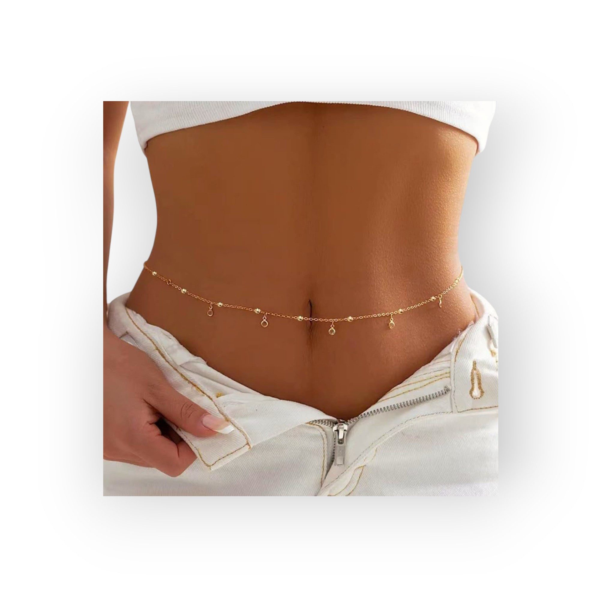 HC Bauchkette Bauchkette Taillenkette Waist Chain Körperkette Hüftkette