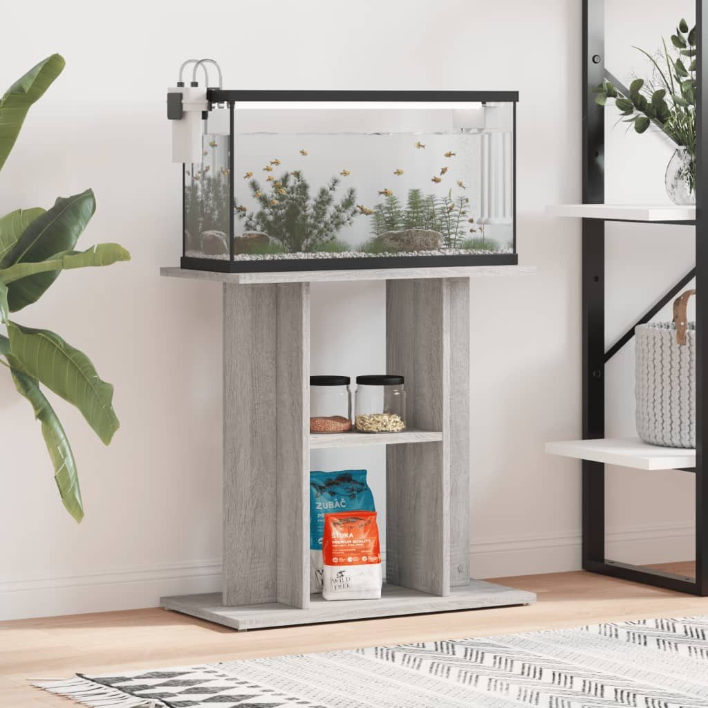 vidaXL Aquariumunterschrank Aquariumständer Grau Sonoma 60x30x60 günstig online kaufen