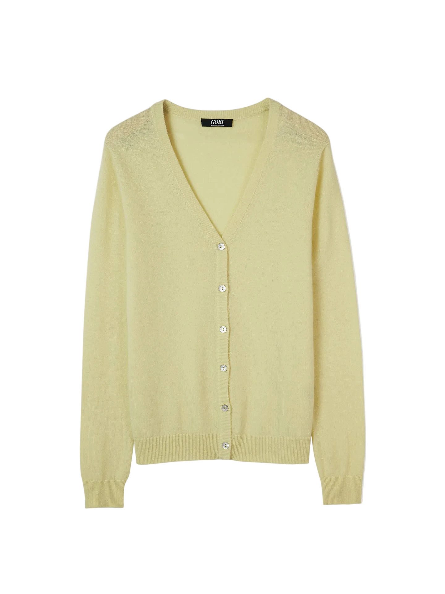 GOBI Cashmere Cardigan Basic V-Ausschnitt Kaschmirstrickjacke