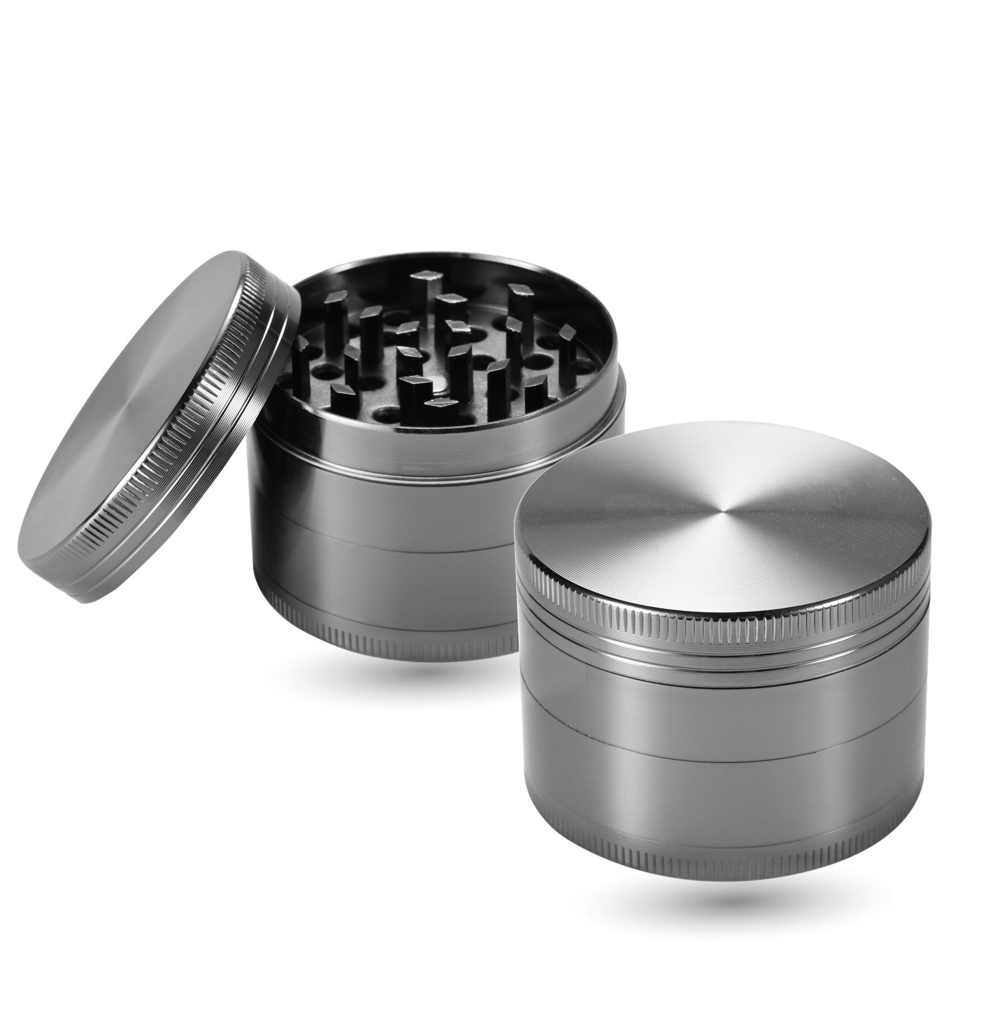 Everhomely® Gewürzmühle 2er Grinder Set - Crusher für Kräuter & Gewürze - Messerscharfes Mühle Manuell, messerscharf / rostfrei / moderne Optik