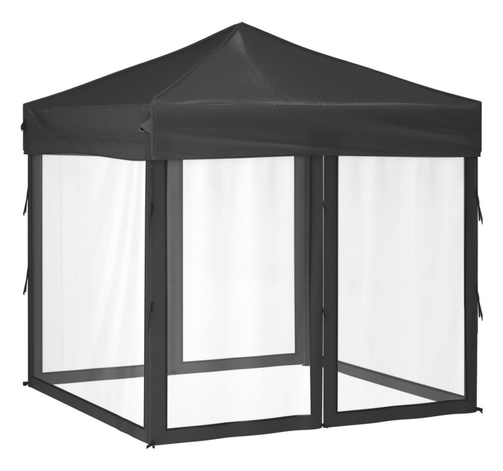 Thumbnail - vidaXL Pavillon Partyzelt Faltbar mit Seitenwänden Anthrazit 2x2 m Gartenpavillon Falt