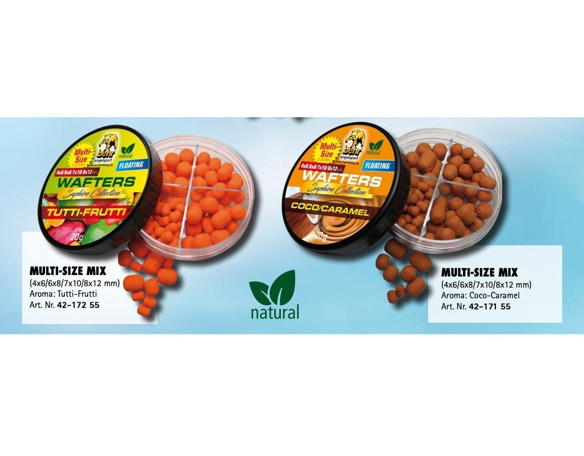 Behr Kunstköder 2er SET Wafters Multi-Size Mix - Tutti Frutti - Coco Caramel - Schwi., (2-St)
