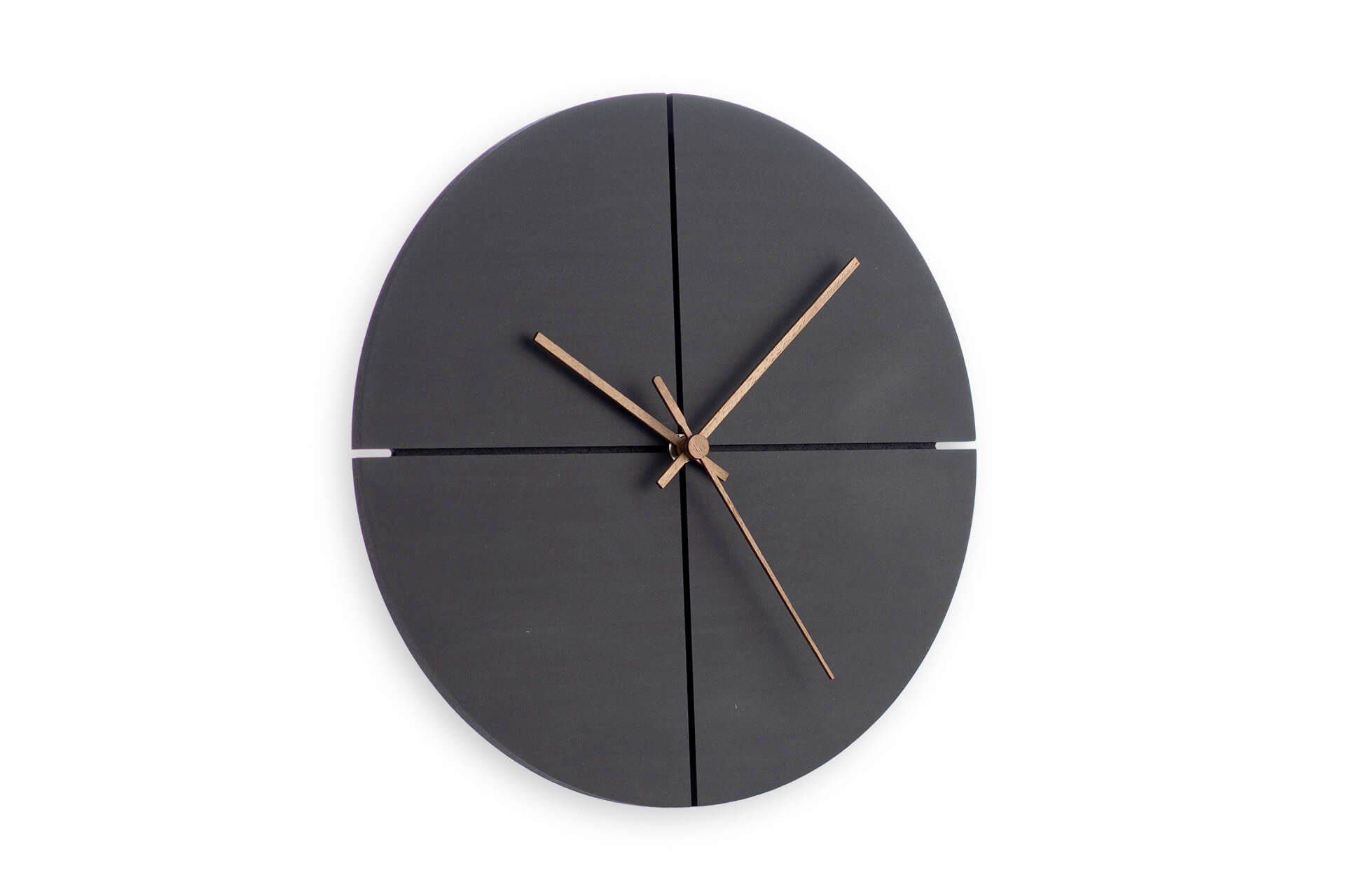 ONZENO Wanduhr THE INTENSE. 29x29x0.9 cm (handgefertigte Design-Uhr)