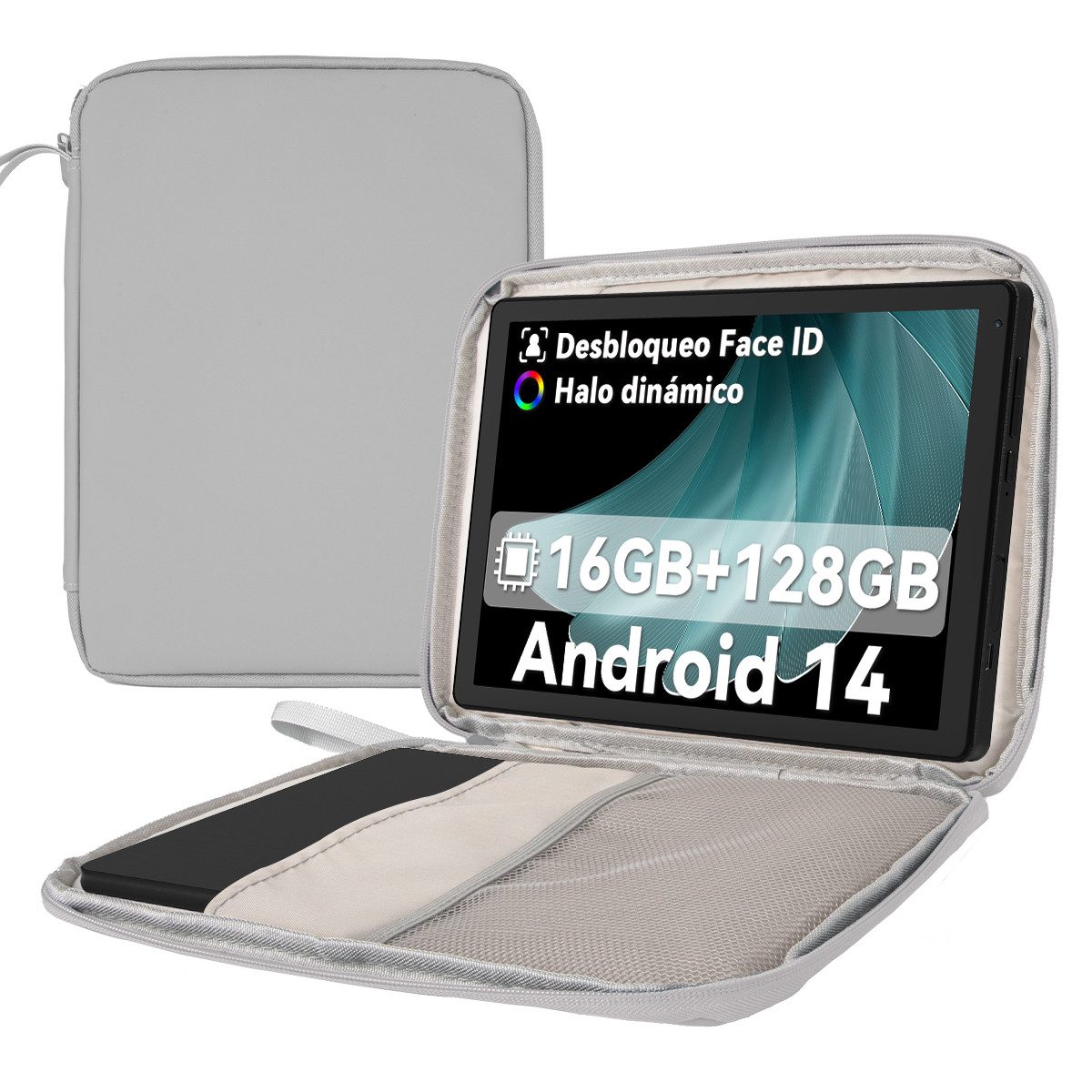BUFO 10,4 Zoll Android 128GB+1TB Erweiterung HD 1280x800 WiFi 6 Tablet (10,4", 128 GB, Android, 2,4/5G WiFi, Octa-Core, 2,4/5G WiFi, Bluetooth 5.3, 5000 mAh Akk)
