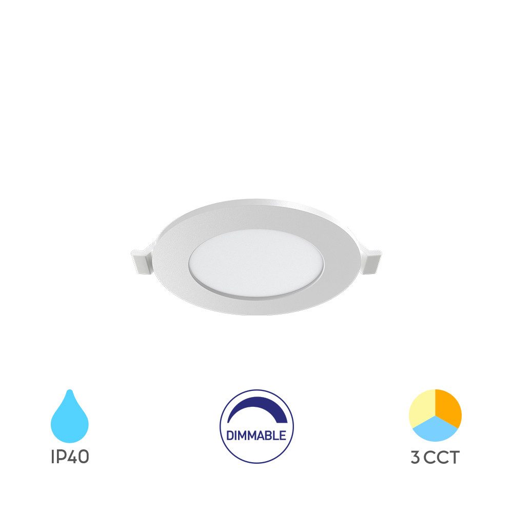 Braytron LED Einbaustrahler 4W LED Panel Dimmbar Einbauspot Einbaustrahler Deckenstrahler, LED fest integriert, Neutralweiß, Kaltweiß, Warmweiß