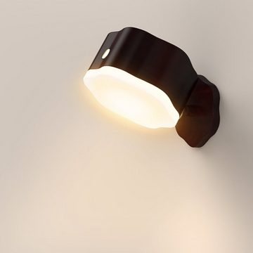REDOM LED Wandleuchte LED Nachttischlampe Wandlampe Nachtlicht Licht Innen 360 Kabellos Akku, LED fest integriert, Warmweiß, Wandbeleuchtung für Kinderzimmer Schlafzimmer Küche Flur Treppe Garage
