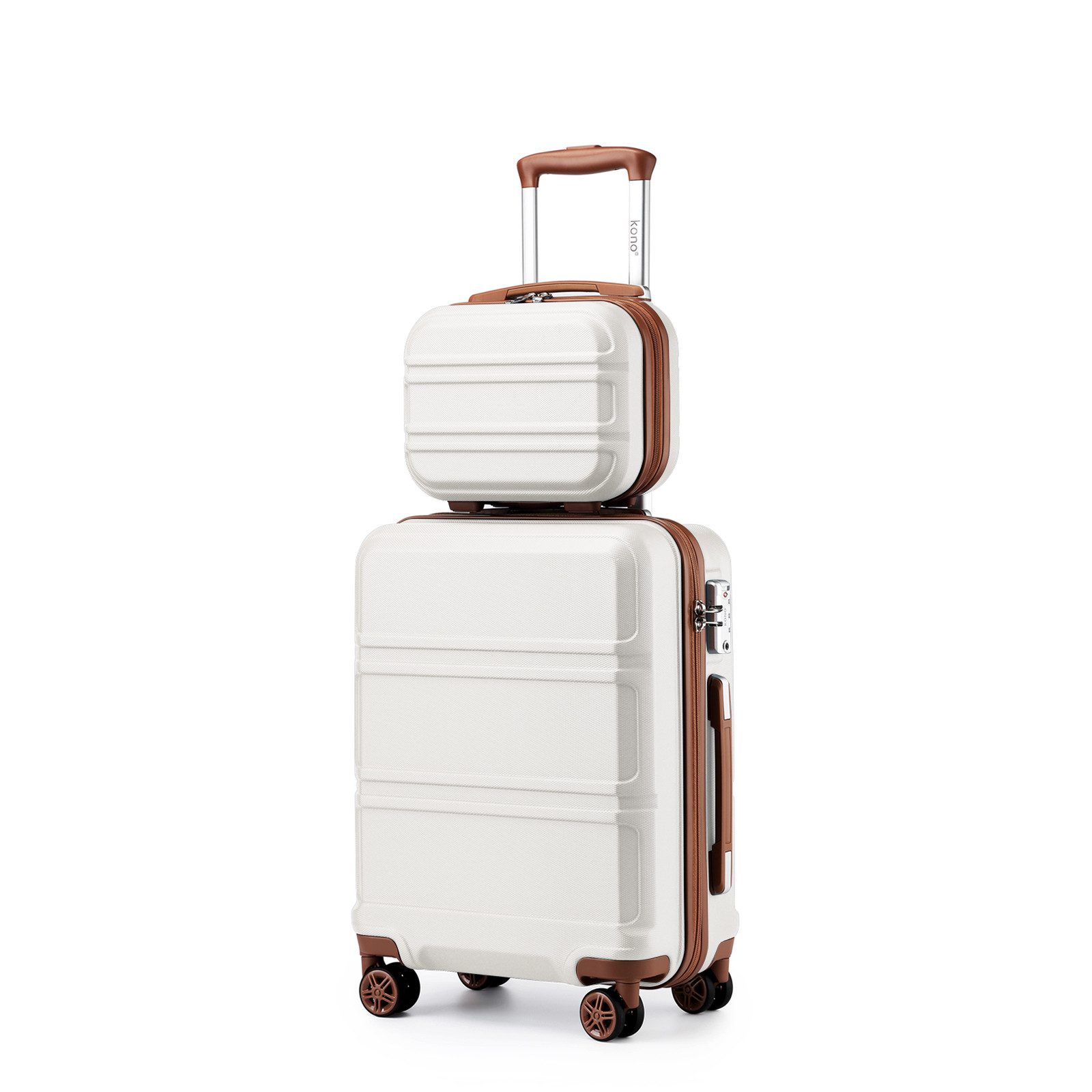 KONO Hartschalen-Trolley mit TSA-Schloss - Reisekoffer und Rollkoffer in einem von KONO