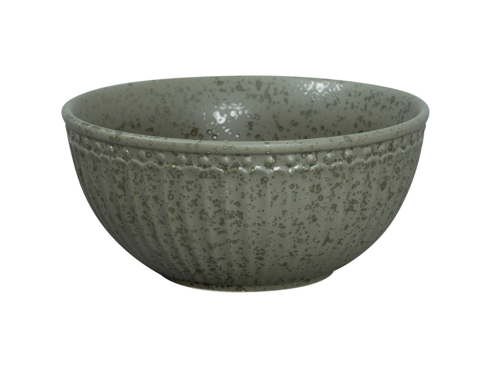 Greengate Müslischale Alice Müslischale olive green 0,45l, Steinzeug, (Bowls)