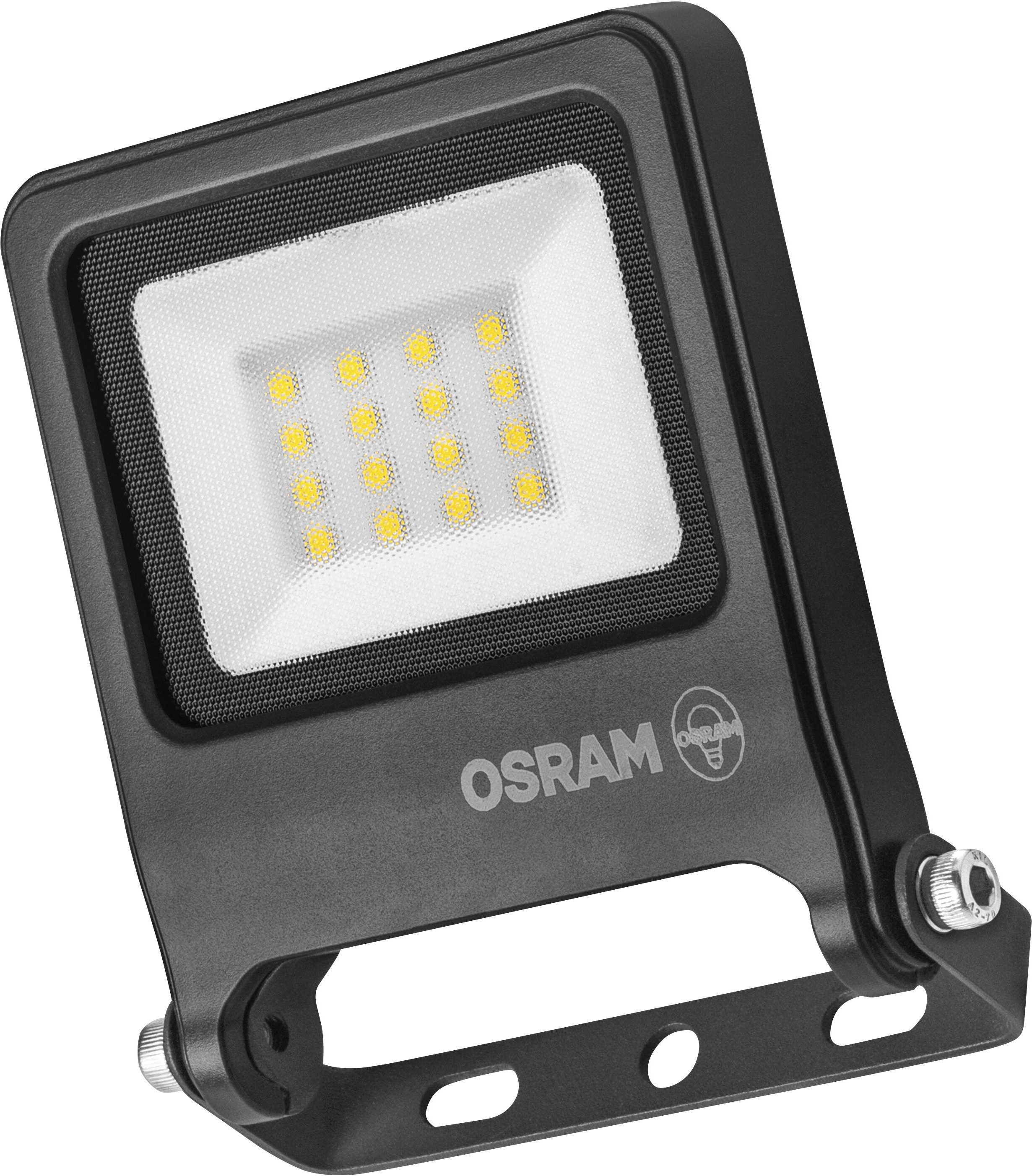 Osram LED Flutlichtstrahler ENDURA® Flood Warm White PCR, LED fest integriert, Warmweiß, grau, LED-Modul, Aluminium