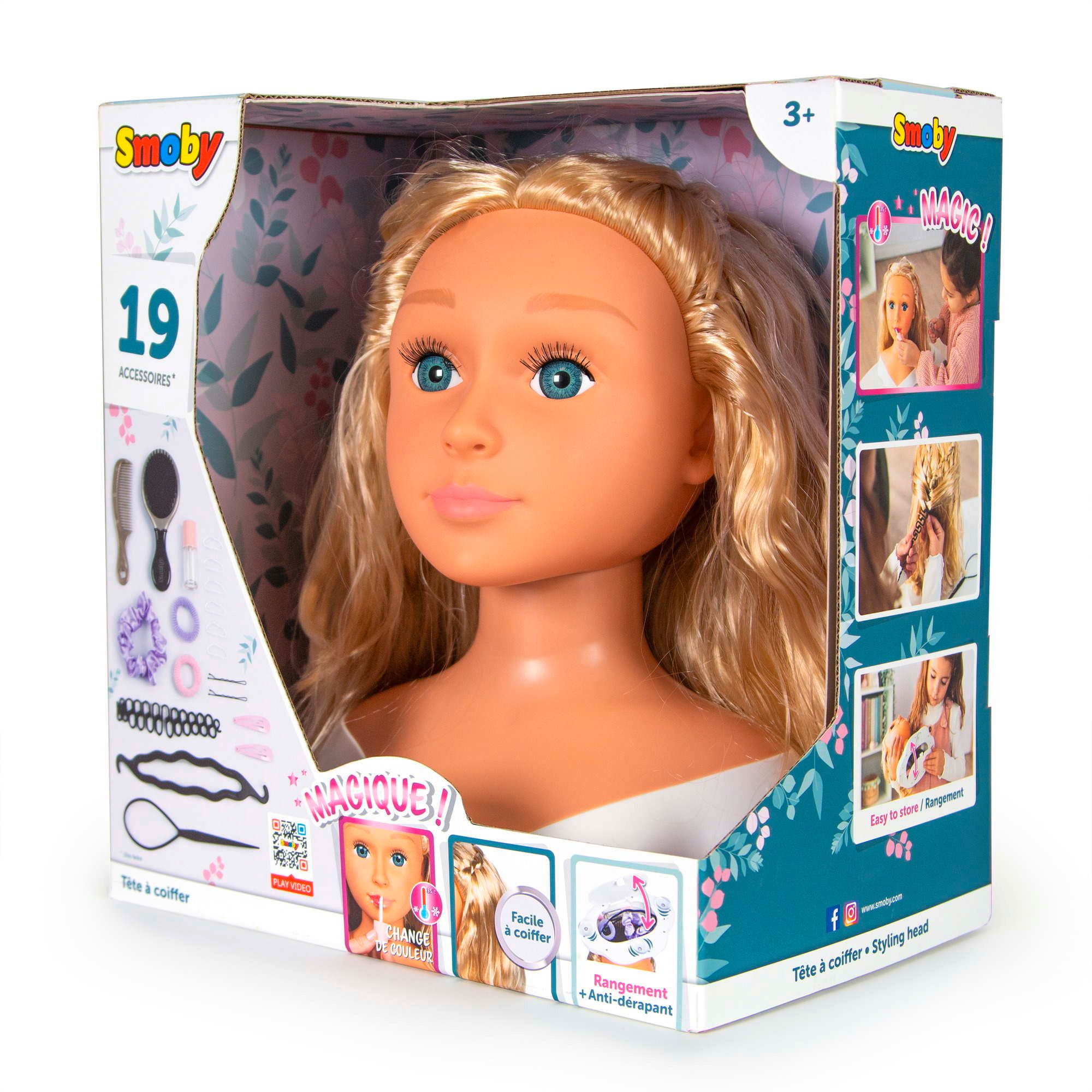 Smoby Spielwelt Smoby Spielwelten Kinderzimmer My Beauty Frisierkopf Blond 7600320317