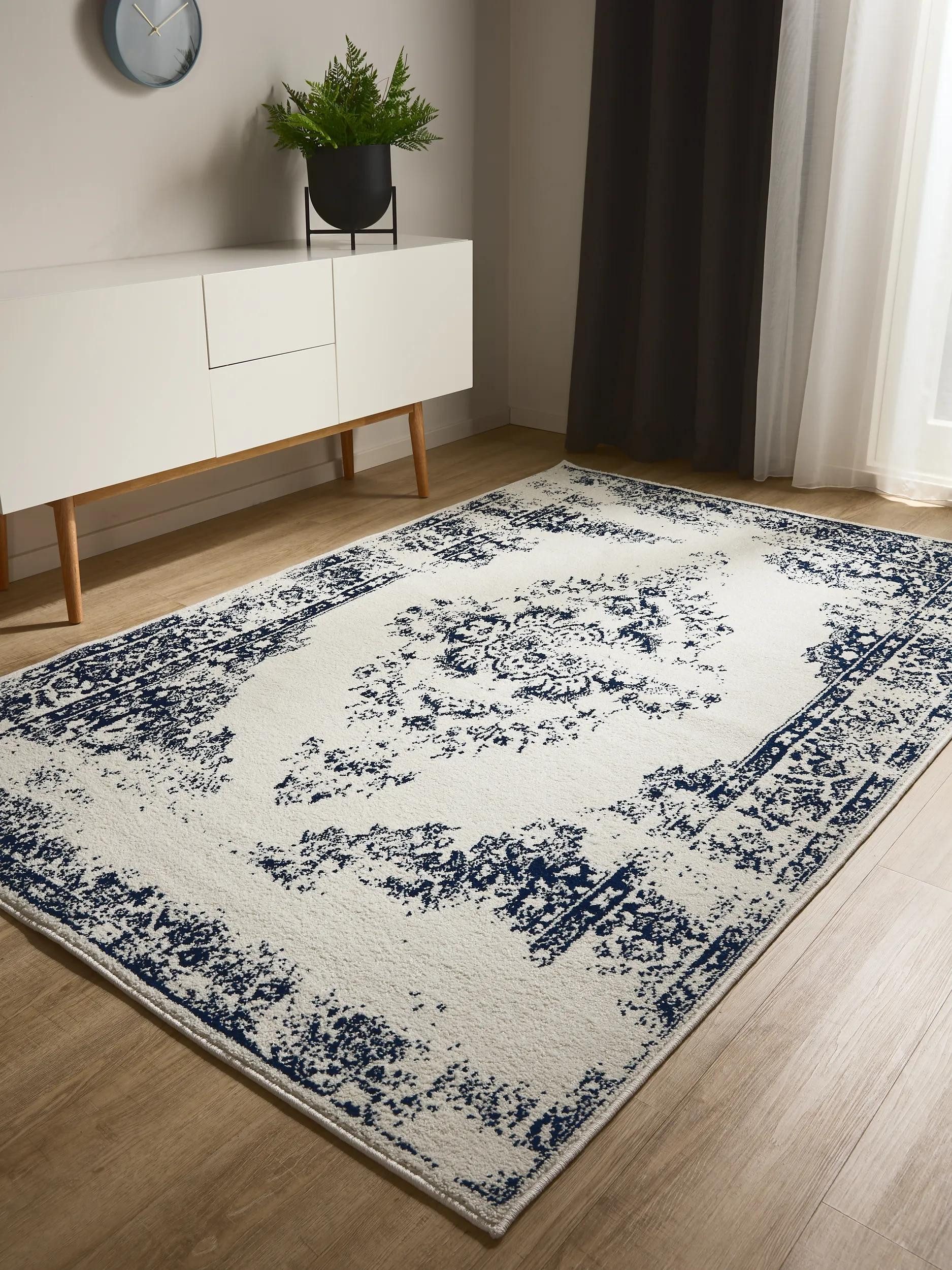 benuta Teppich Sia, rechteckig, Höhe: 6 mm, Vintage-Look, Kurzflor, Retro Teppich Wohnzimmer, Schlafzimmer