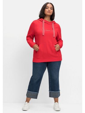 Sheego Kapuzensweatshirt Große Größen mit kleinem Wordingprint