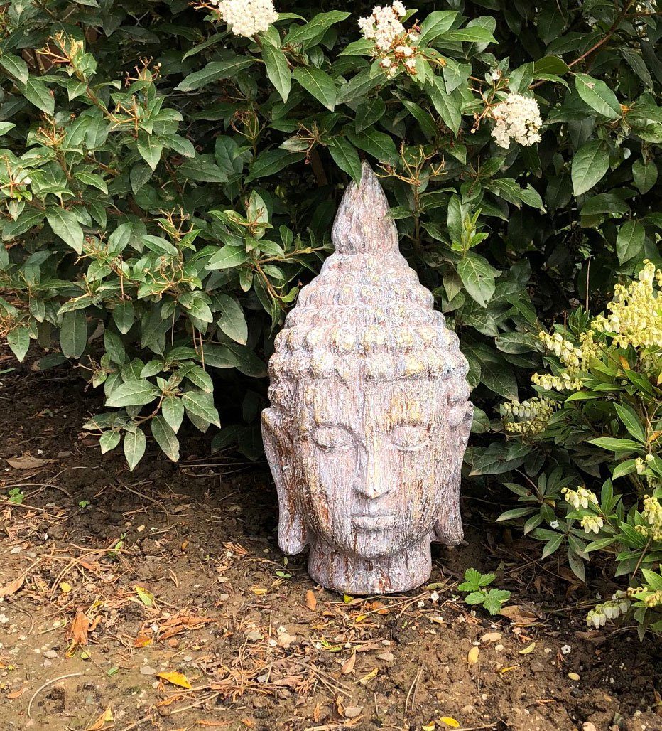 Koopman Dekofigur Buddhakopf, für Innen und Außen geeignet