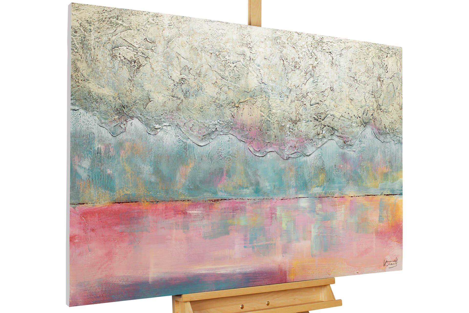 KUNSTLOFT Картина Gedanken sind frei 120x80 cm, Leinwandbild 100% HANDGEMALT Wandbild Wohnzimmer