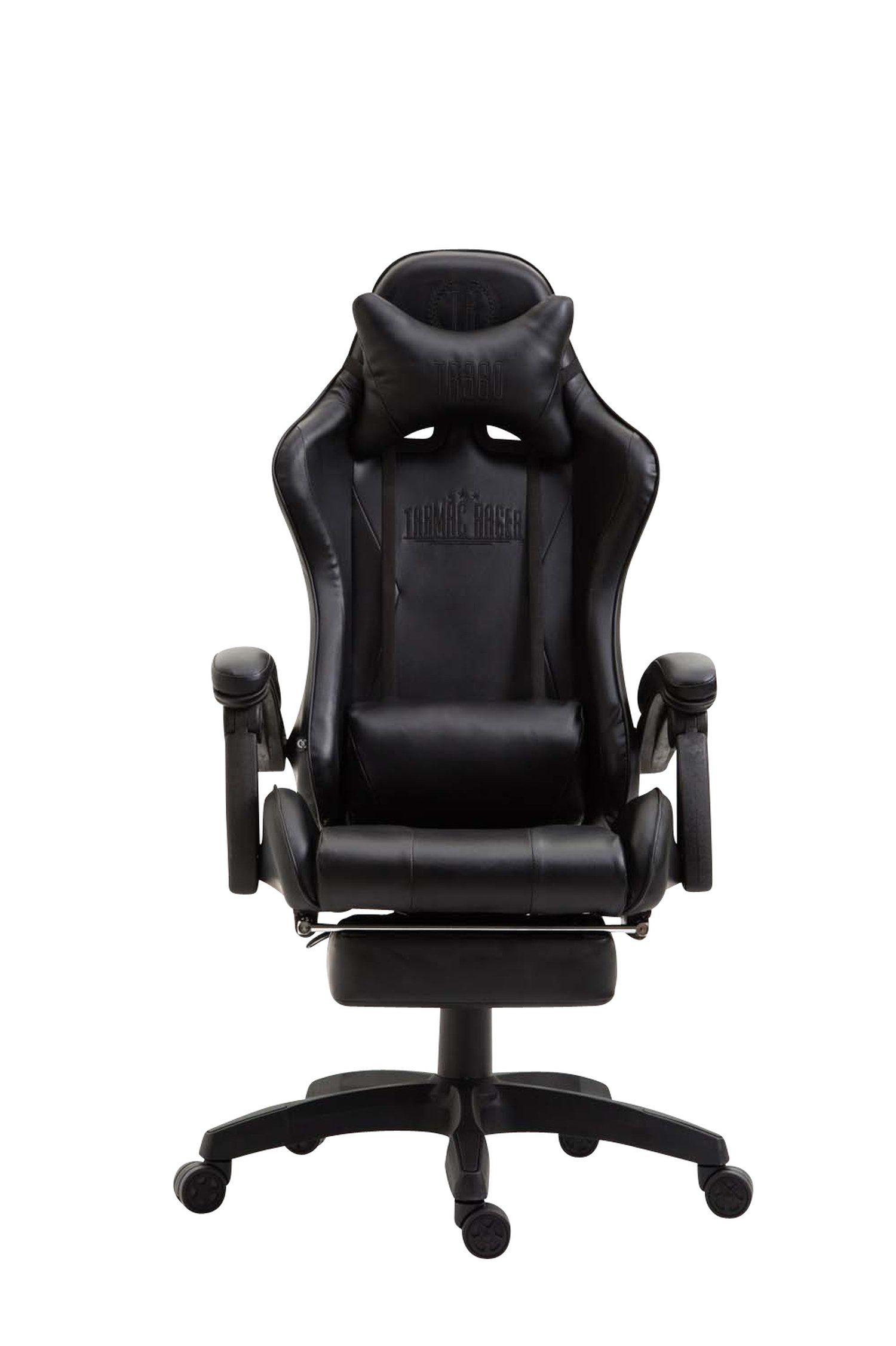 Rückenlehne - - mit bequemer Sitz: TPFLiving Konferenzstuhl), Gaming-Stuhl schwarz India 360° Kunststoff drehbar Gestell: Chefsessel, schwarz/schwarz höhenverstellbar und Kunstleder Drehstuhl, (Schreibtischstuhl,