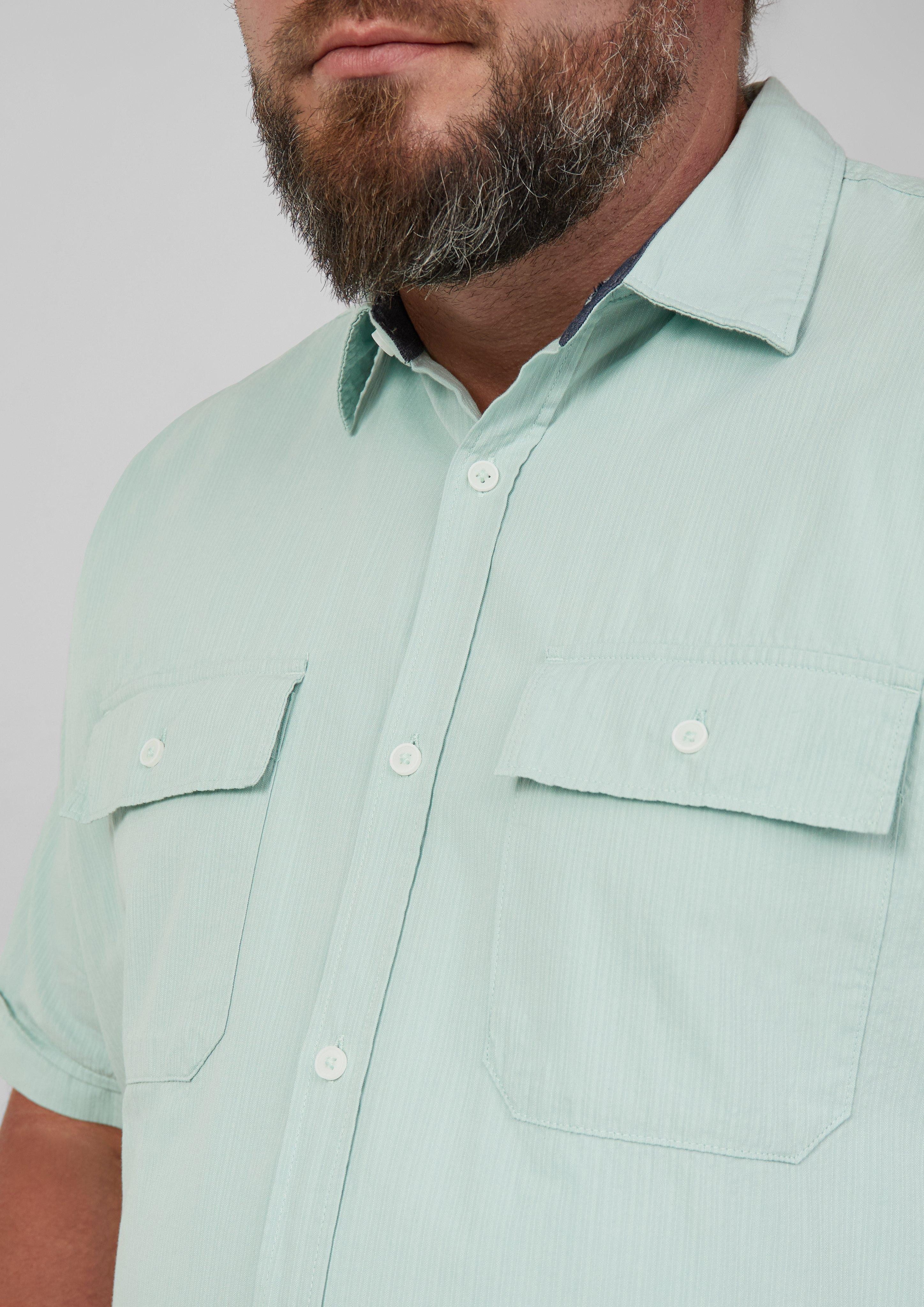 s.Oliver Freizeithemd aus Baumwolle Farbe blau Größe: 5XL günstig online kaufen